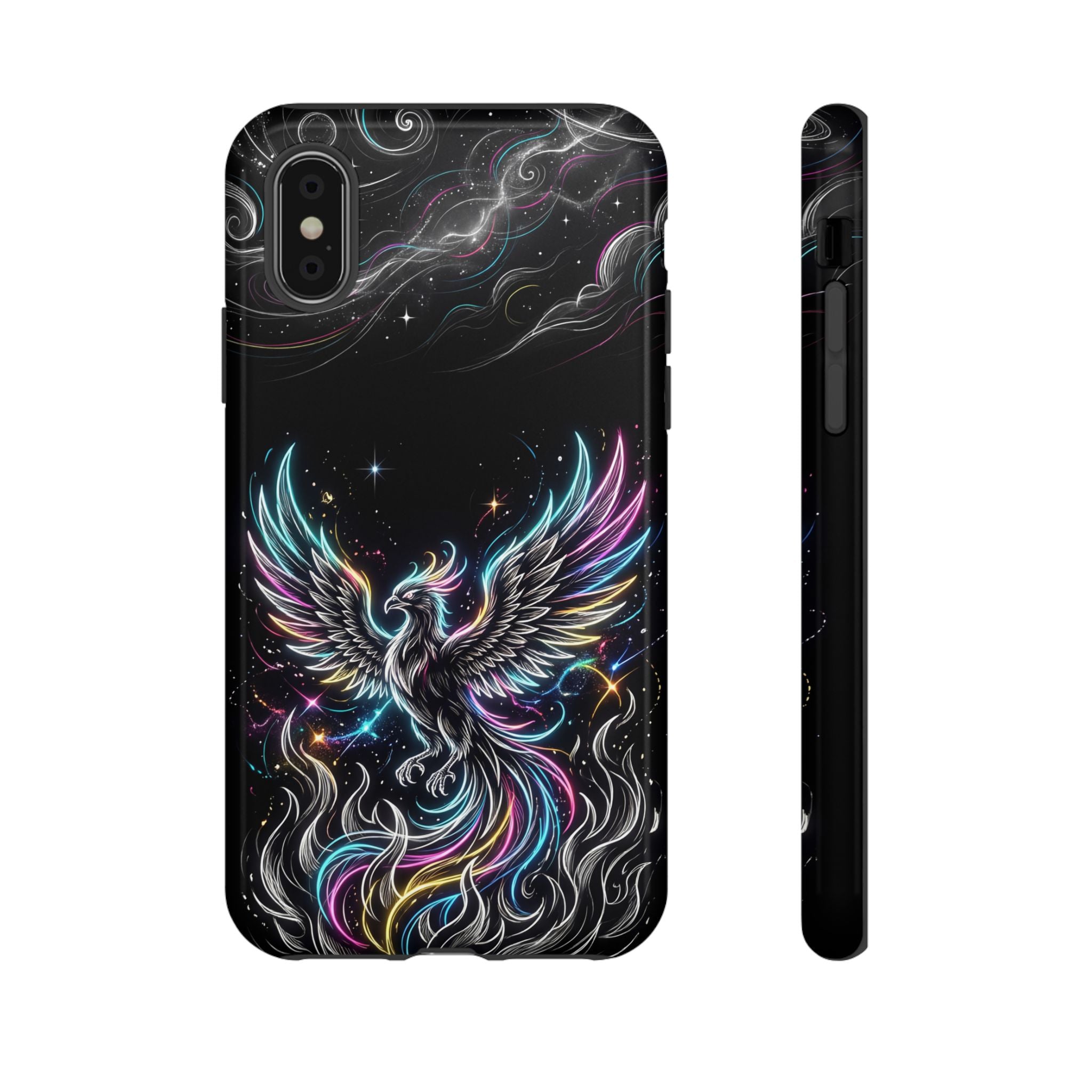 Colorful Neon Phoenix Tough iPhone Case