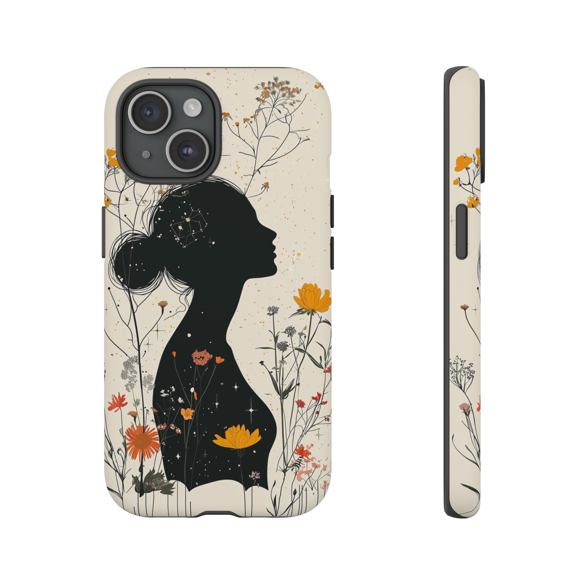 Floral Silhouette iPhone Case | Botanical Woman