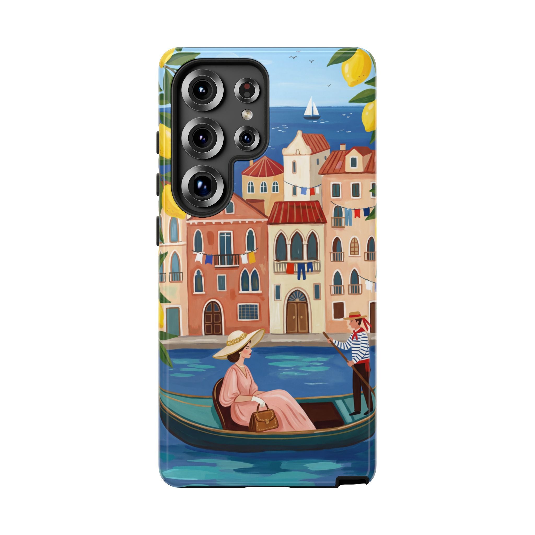 Venetian Gondola Samsung Galaxy Phone Case | Lemon Coast Waterfront Travel