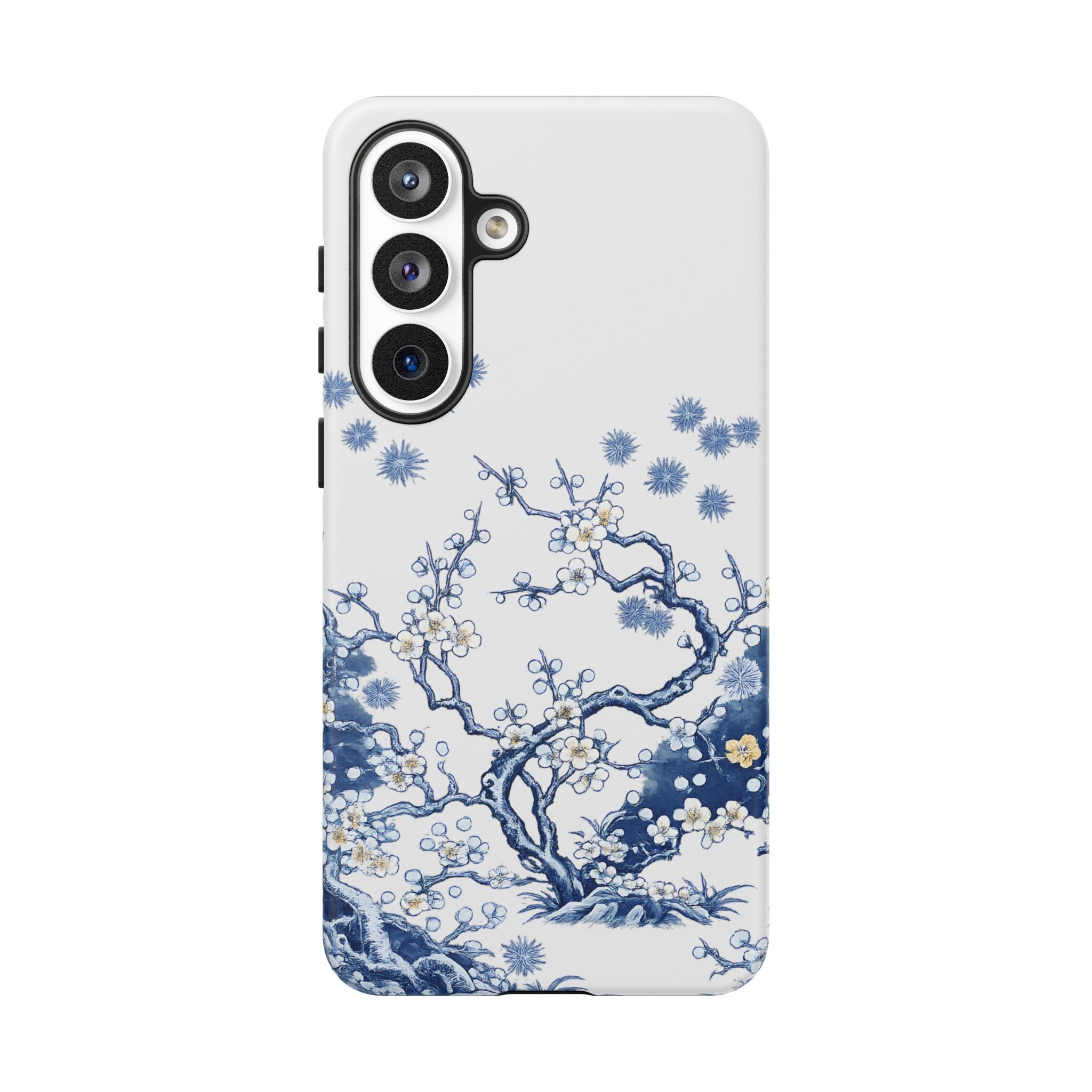 Vintage Blue White Porcelain Samsung Galaxy Phone Case | Chinoiserie Floral Tough Cover