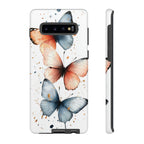Watercolour Blue & Peach Butterfly Tough Samsung Galaxy Case