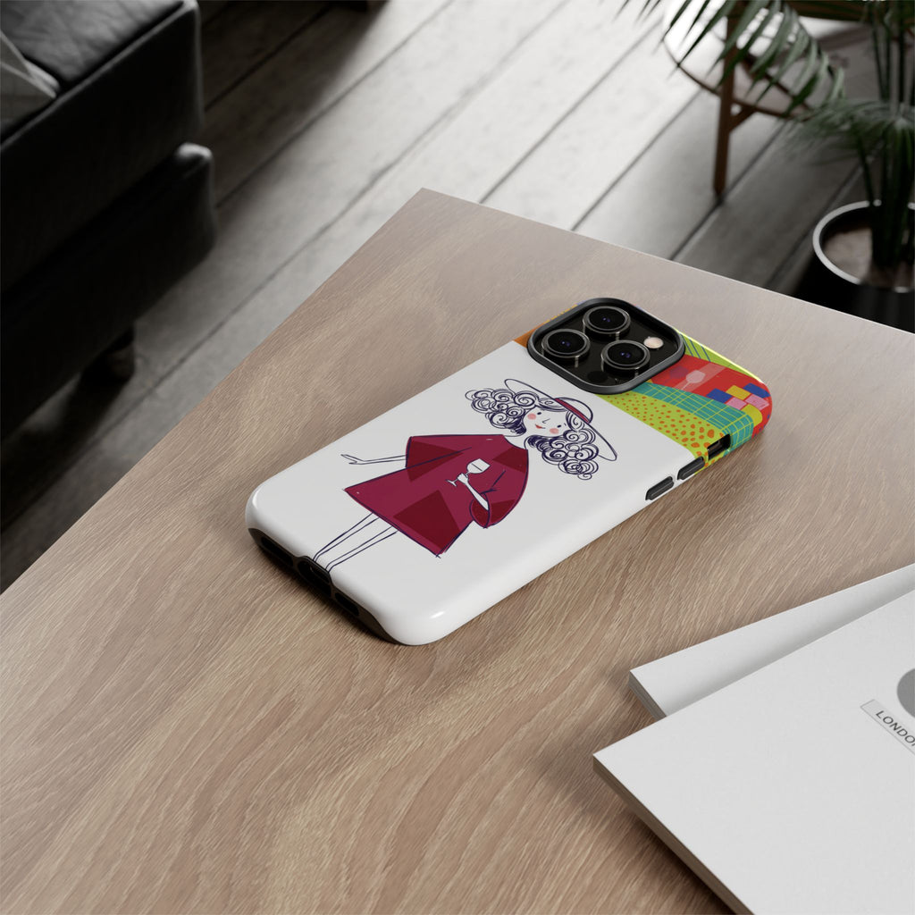 Custodia per iPhone Donna Vino Artistica Colorata