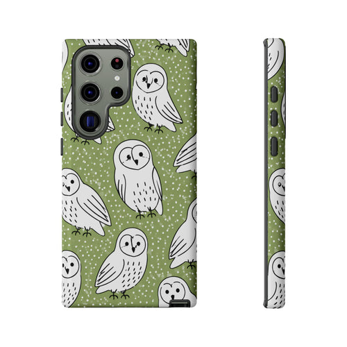 Barn Owl Samsung Galaxy Phone Case | Woodland Owl Pattern Cover