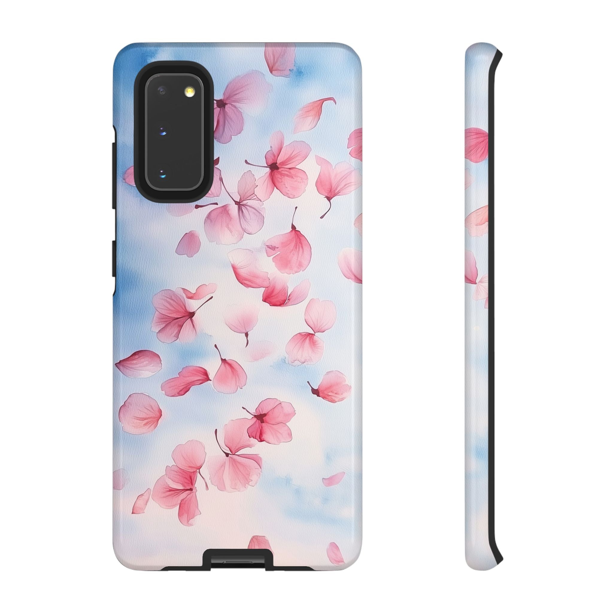 Floral Petal Tough Samsung Galaxy Case | Pink Falling Blossoms