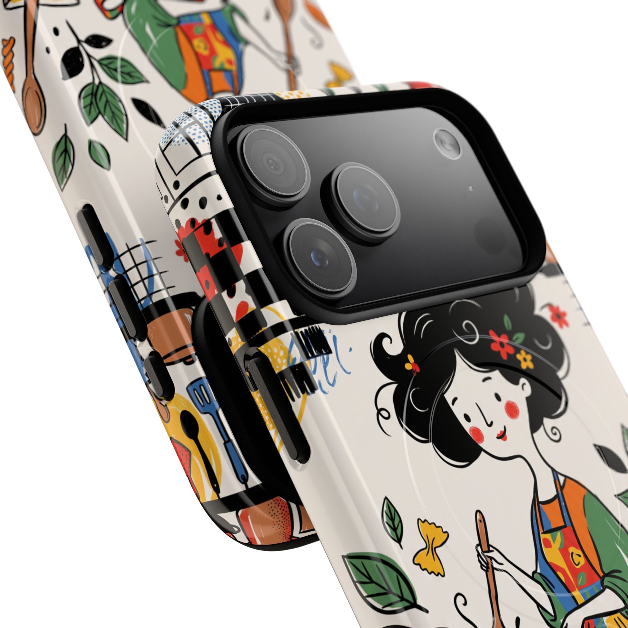 Whimsical Chef Kitchen Illustration MagSafe iPhone Case