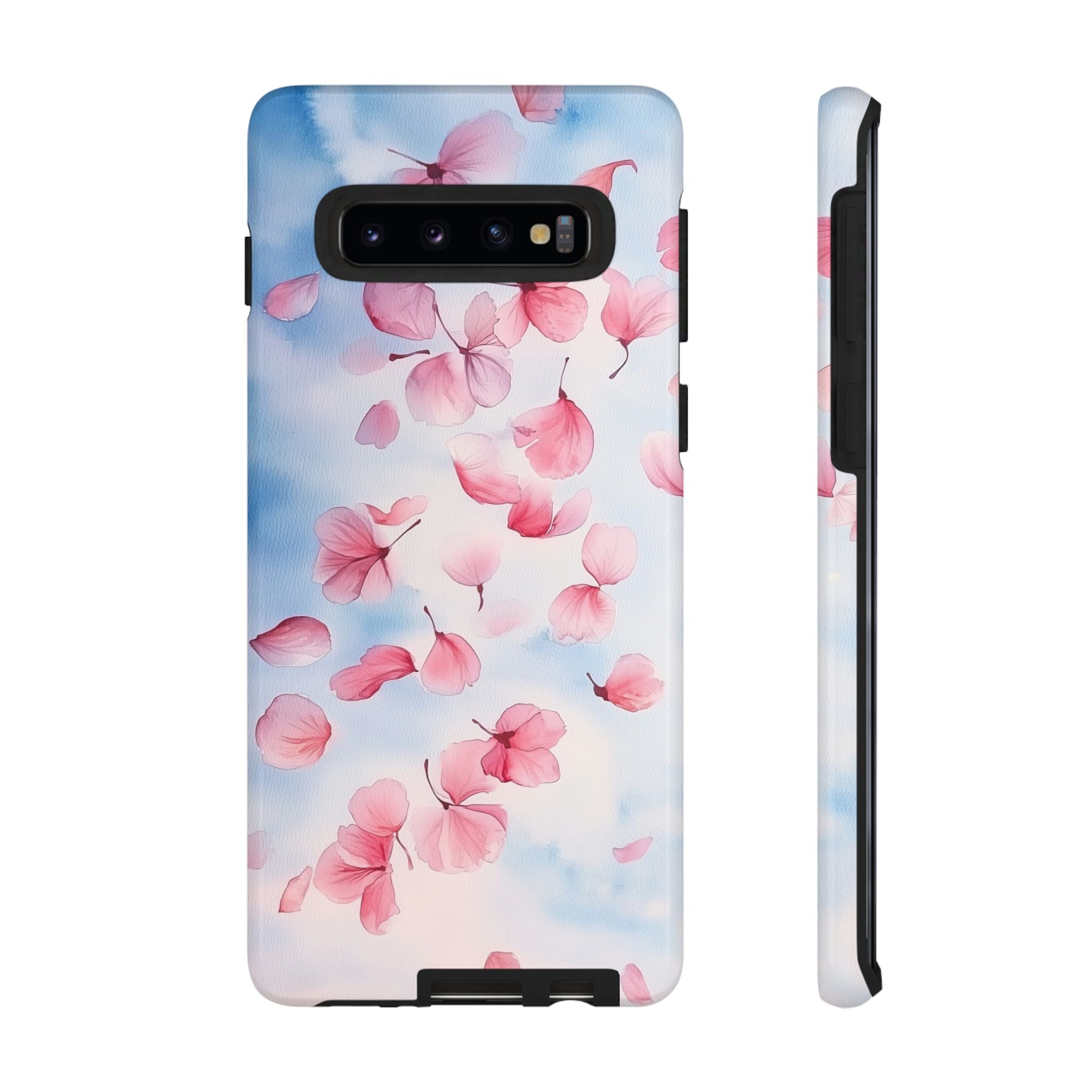 Floral Petal Tough Samsung Galaxy Case | Pink Falling Blossoms
