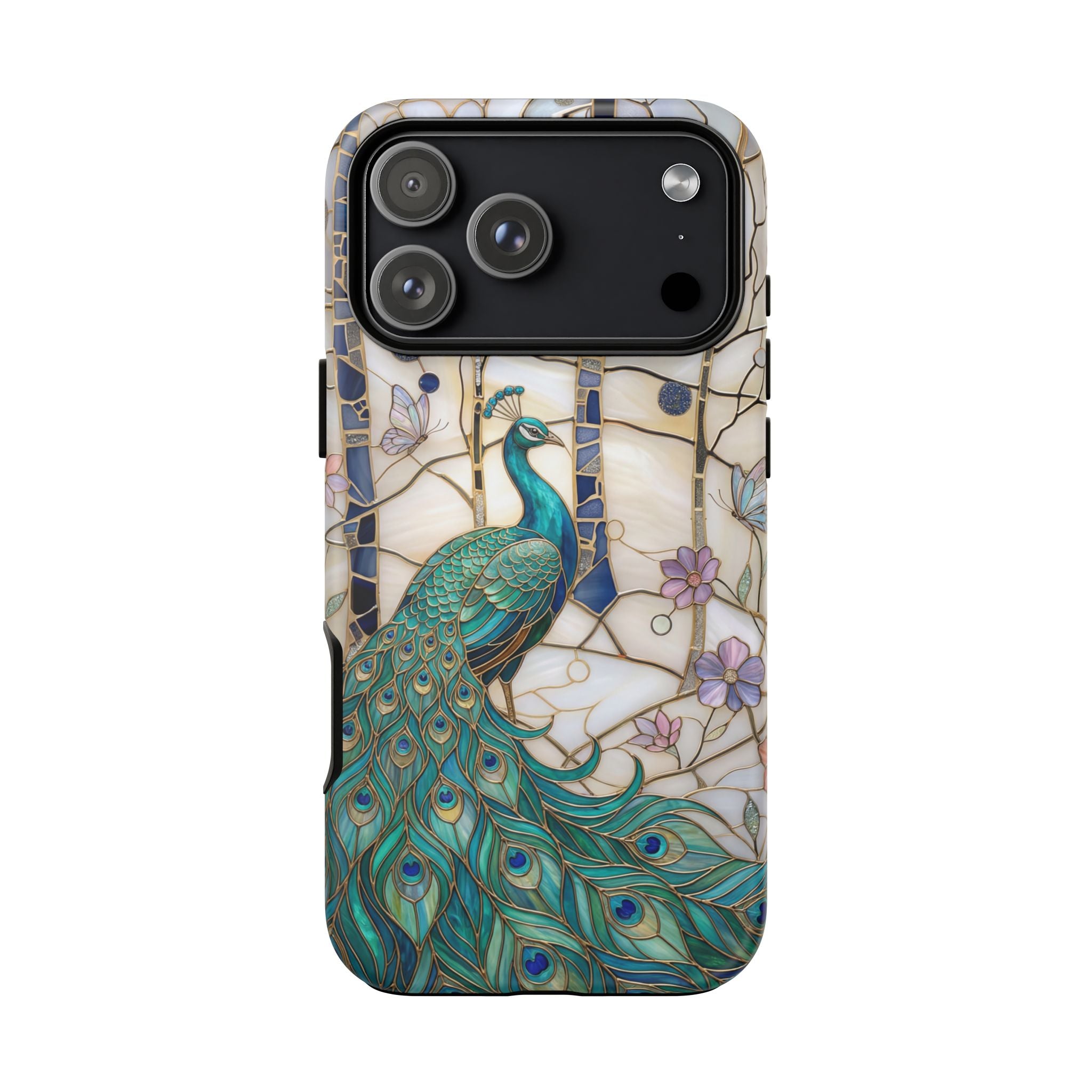 Peacock Stained Glass iPhone Case