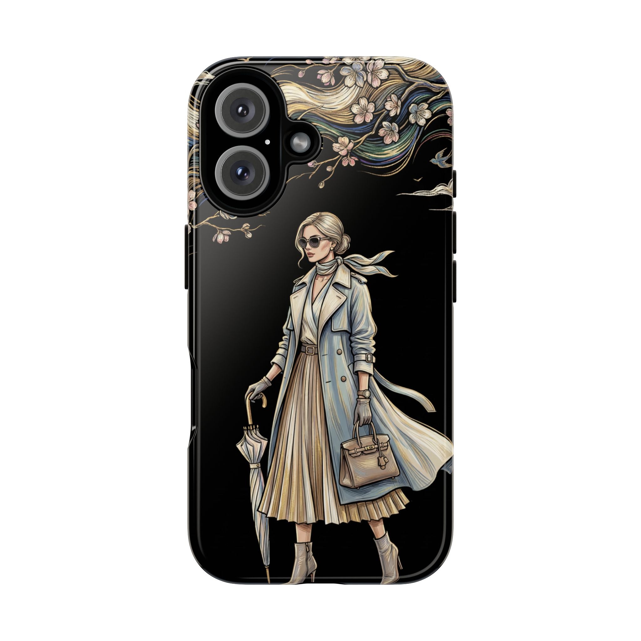 Vintage Chic iPhone Case | Stylish Woman Illustration