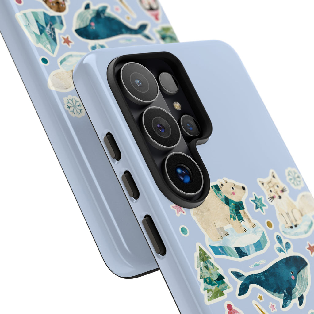 Cute Arctic Animals Tough Samsung Galaxy Phone Case