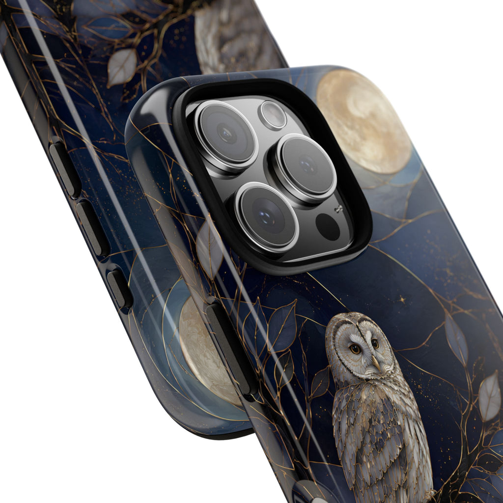 Owl Moon iPhone Case | Woodland Forest Night Art