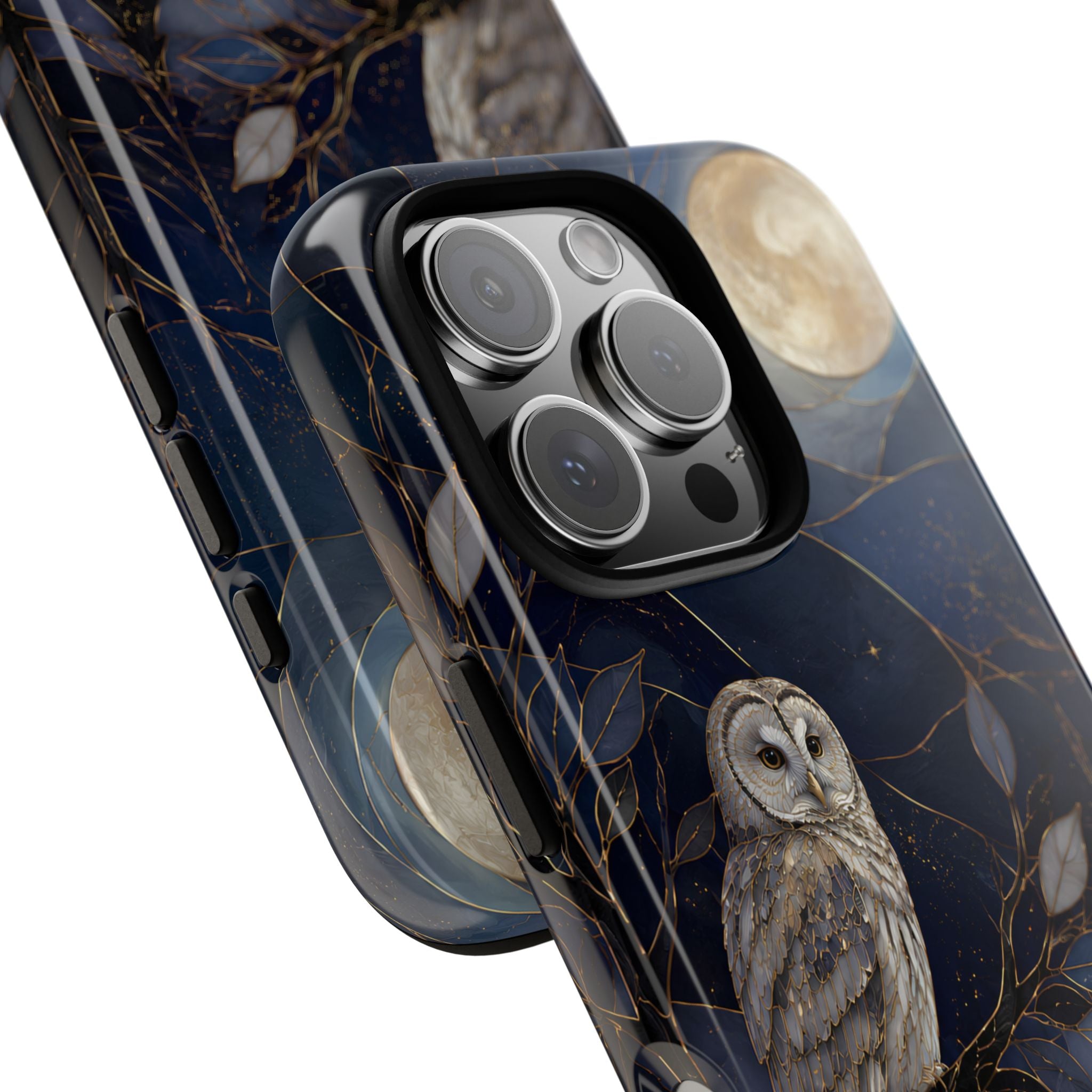 Owl Moon iPhone Case | Woodland Forest Night Art