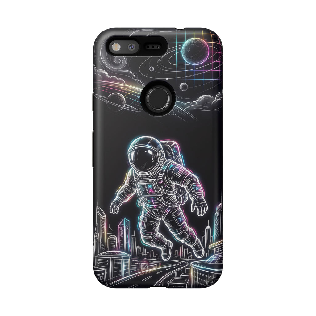 Space Explorer Astronaut Neon Google Pixel Phone Case