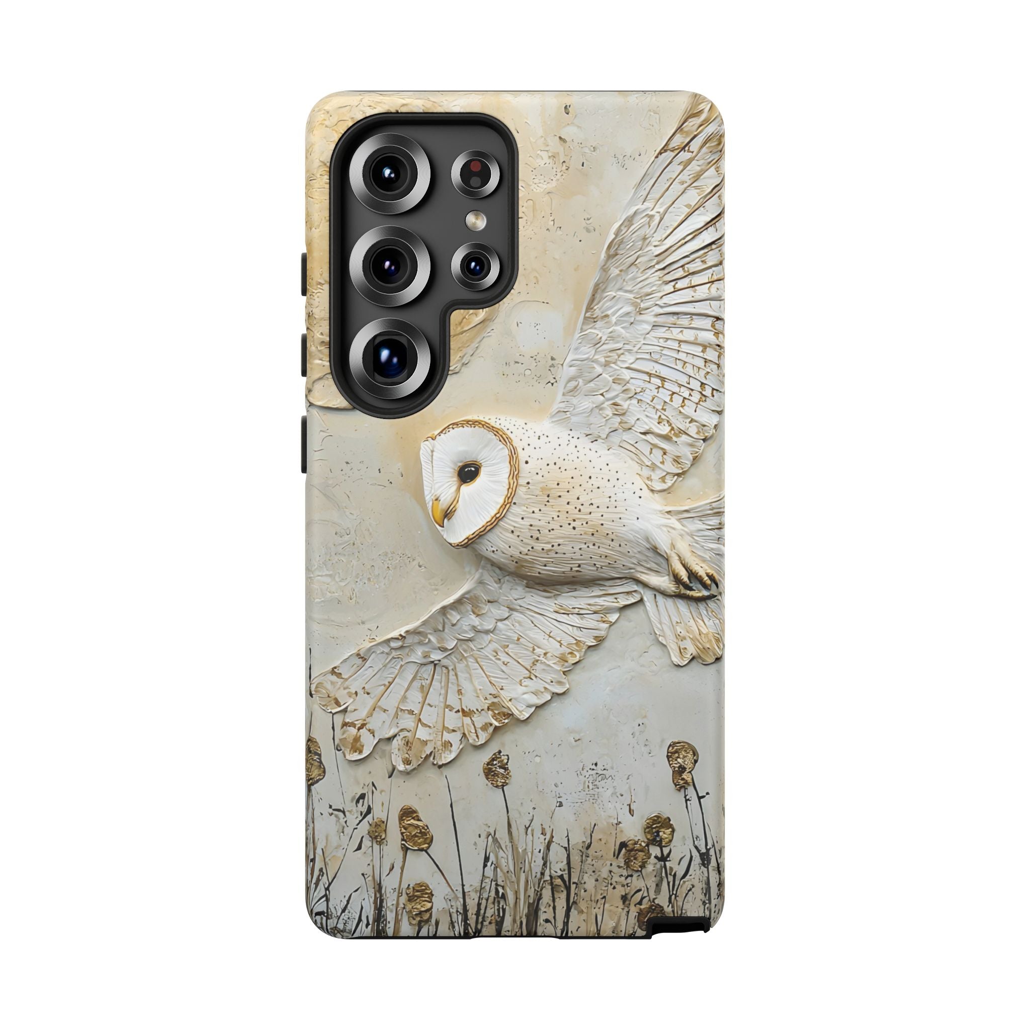 Barn Owl Samsung Galaxy Case — Elegant Flying Owl Wildlife