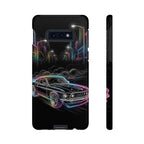 Neon Muscle Car Samsung Galaxy Phone Case | Retro City Nightscape