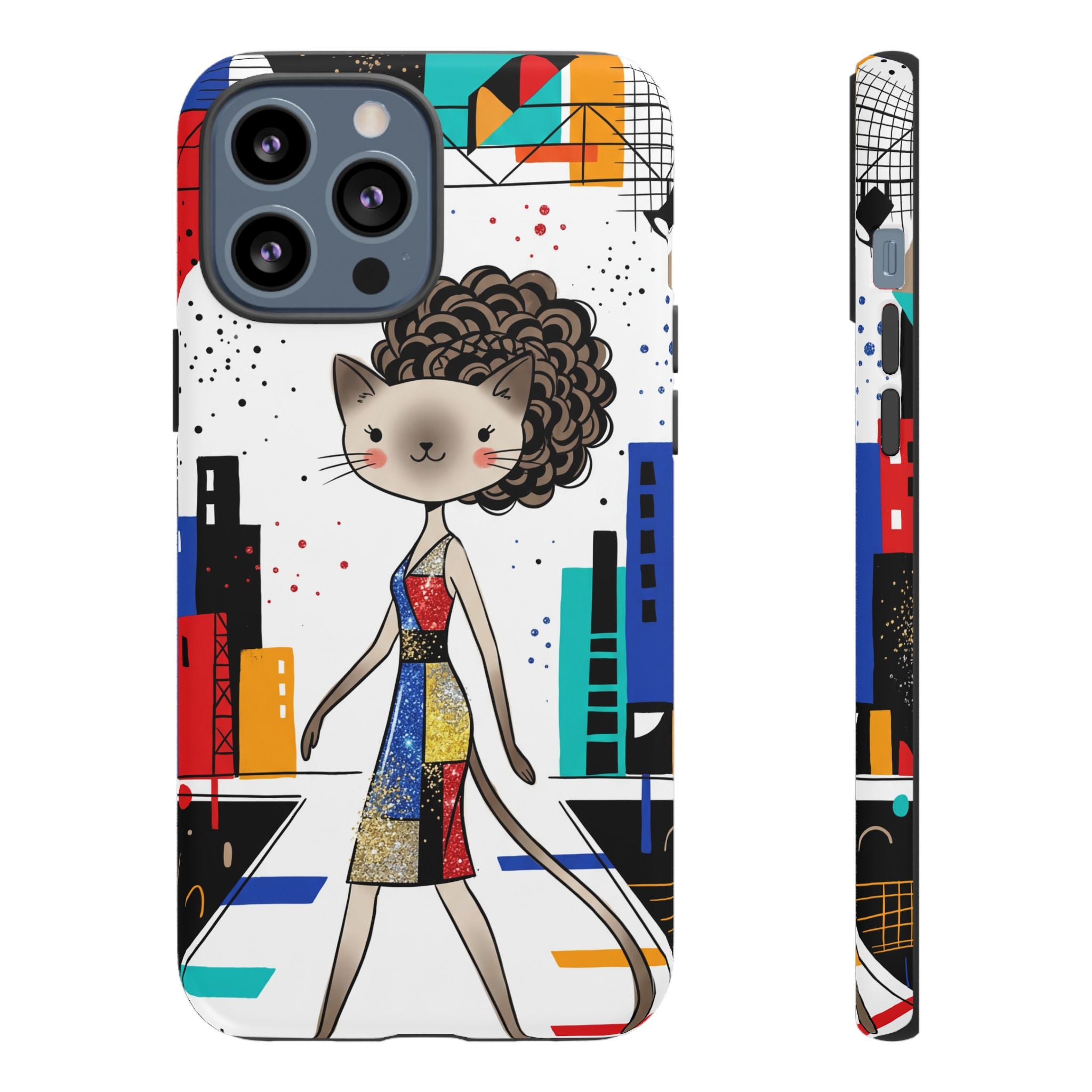 Catwalk City iPhone Case | Cute Fashion Cat
