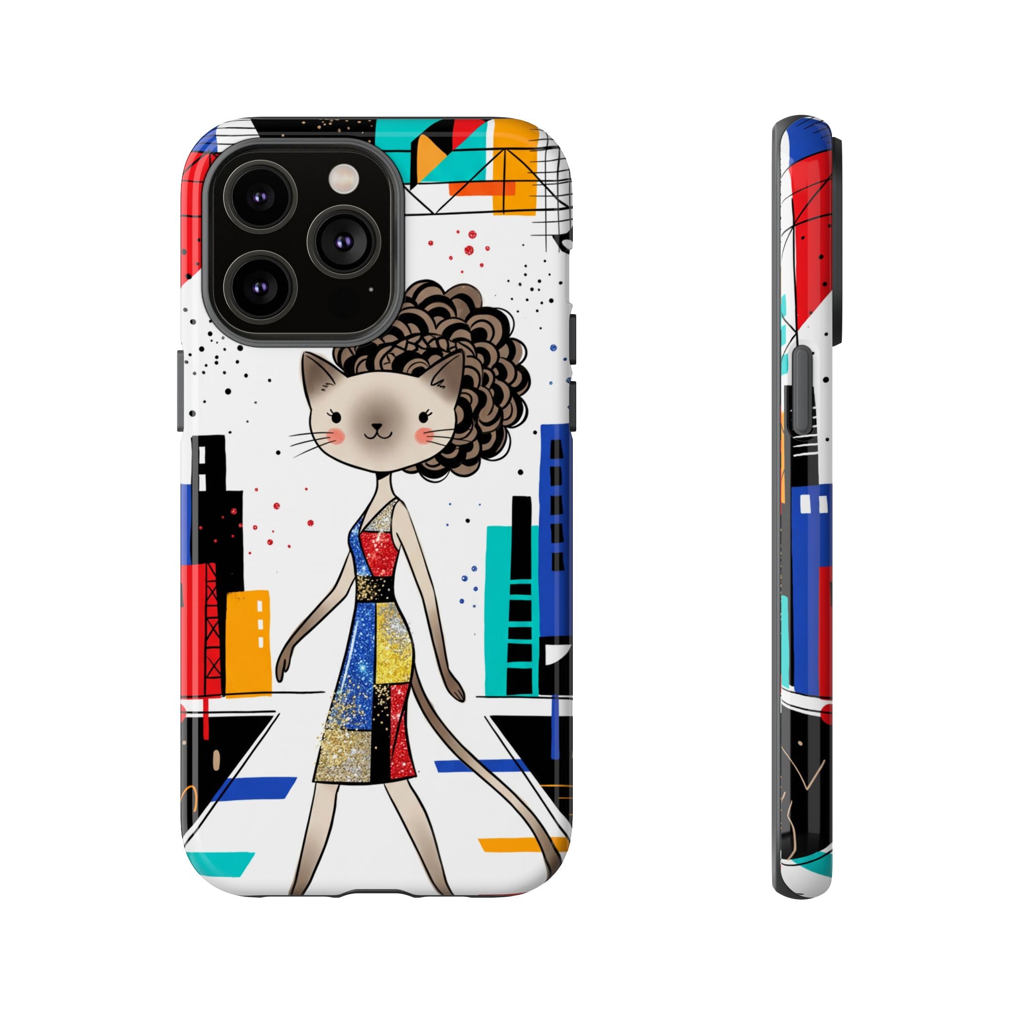 Catwalk City iPhone Case | Cute Fashion Cat