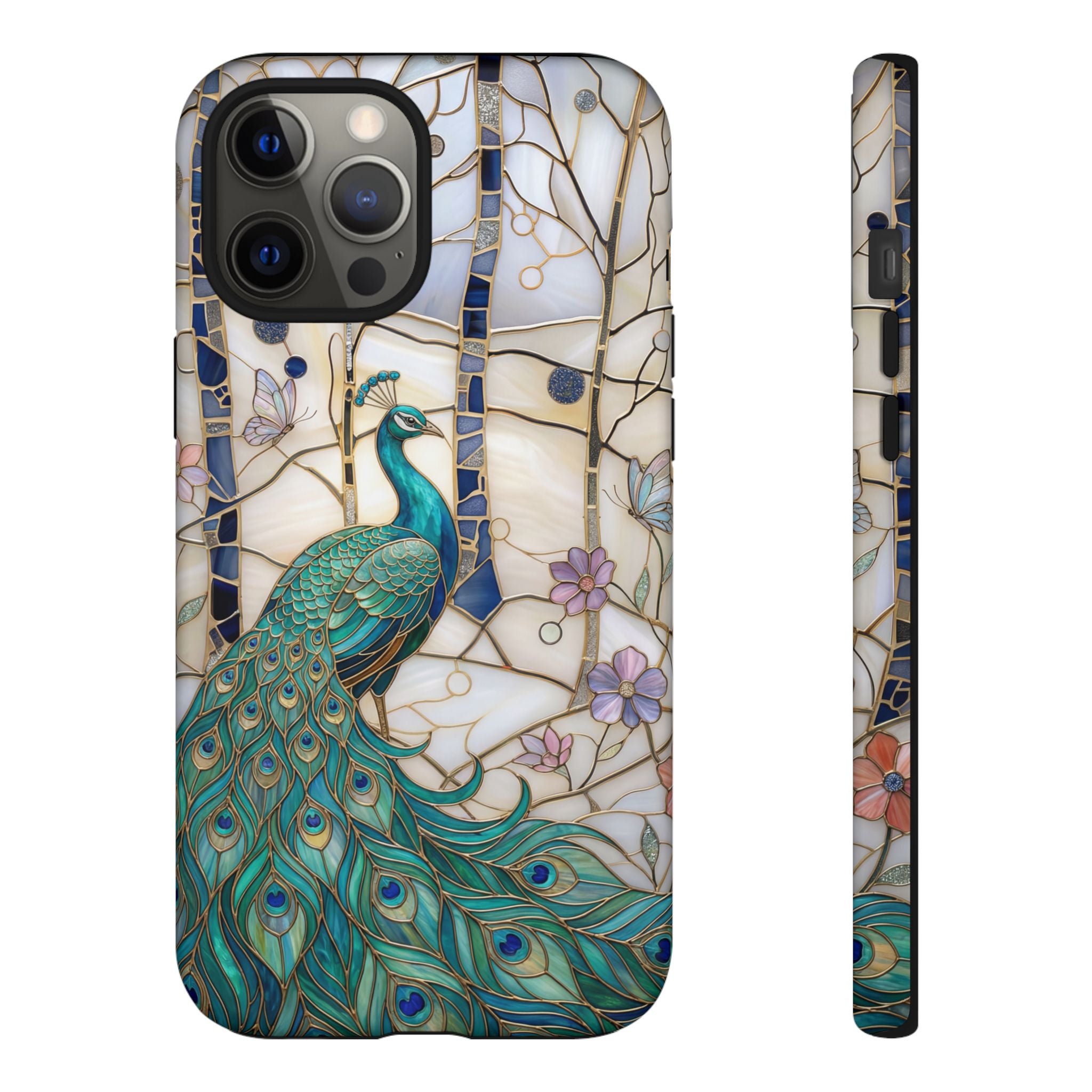 Peacock Stained Glass iPhone Case