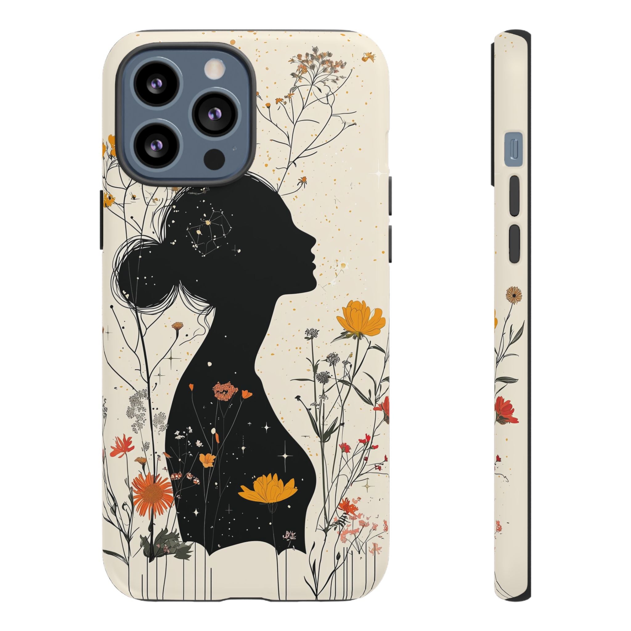 Floral Silhouette iPhone Case | Botanical Woman