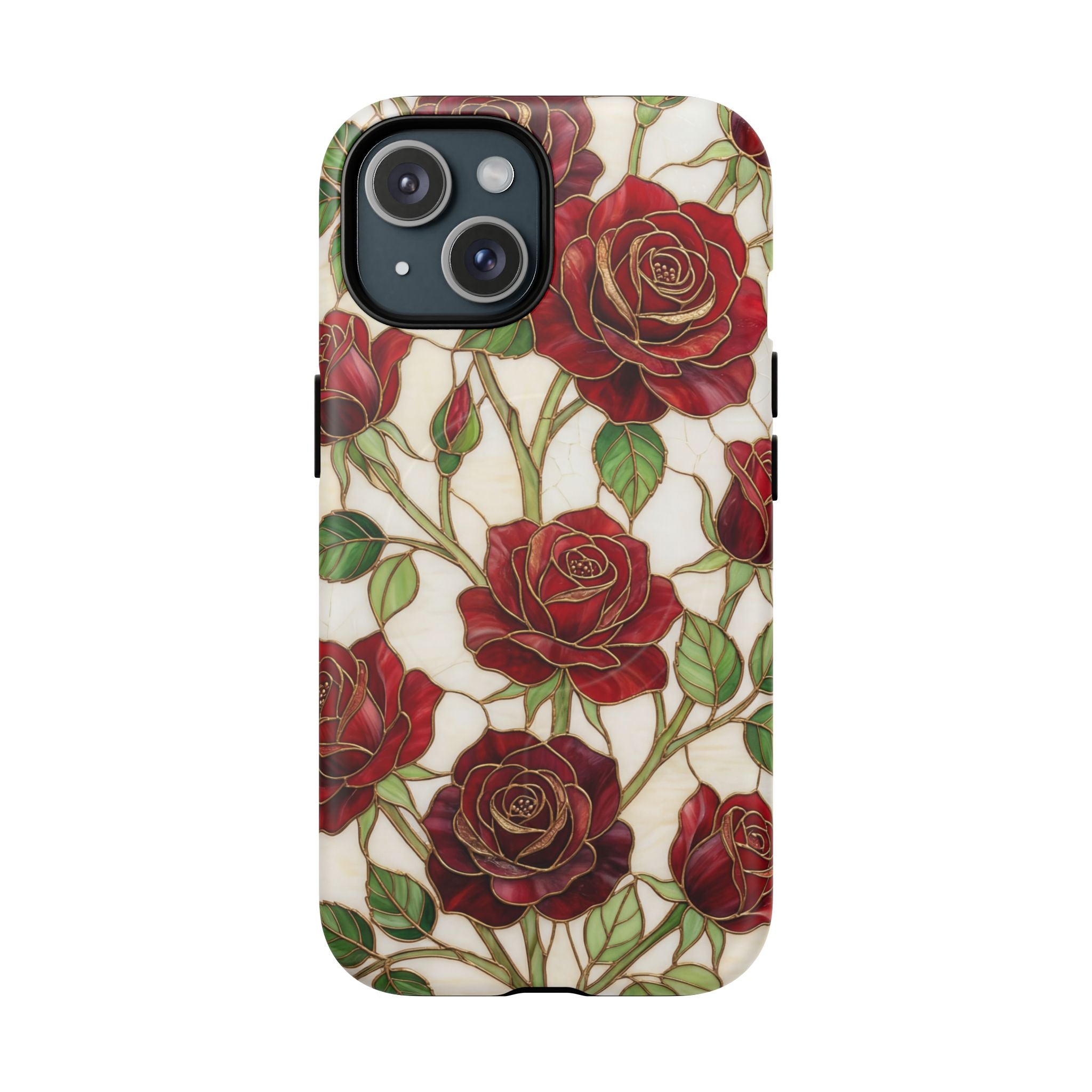 Rose Vines Tough MagSafe Phone Case — Floral Protective iPhone Cover