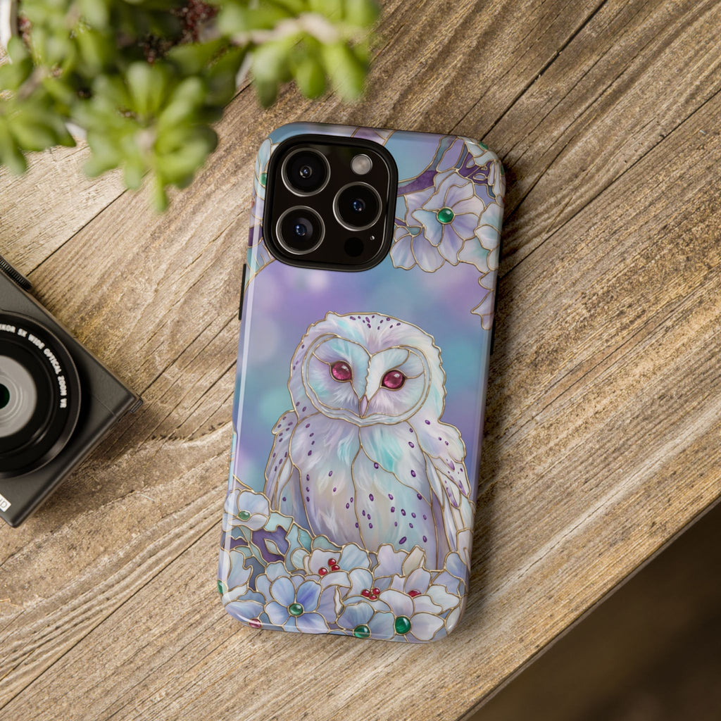 Mystic Owl Floral iPhone Case | Pastel Night Garden Protective Cover