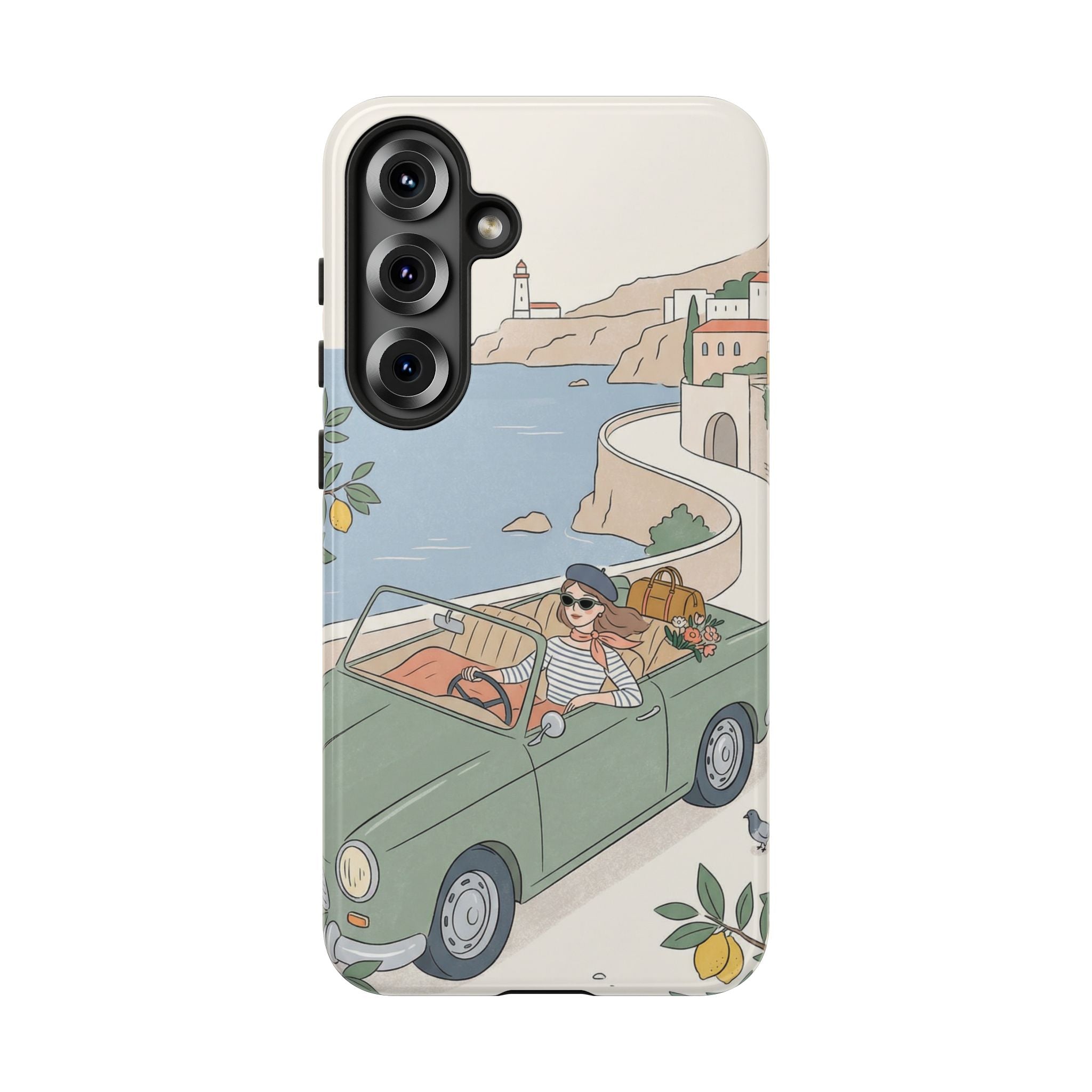 Retro Coastal Road Trip Design Samsung Galaxy Phone Case