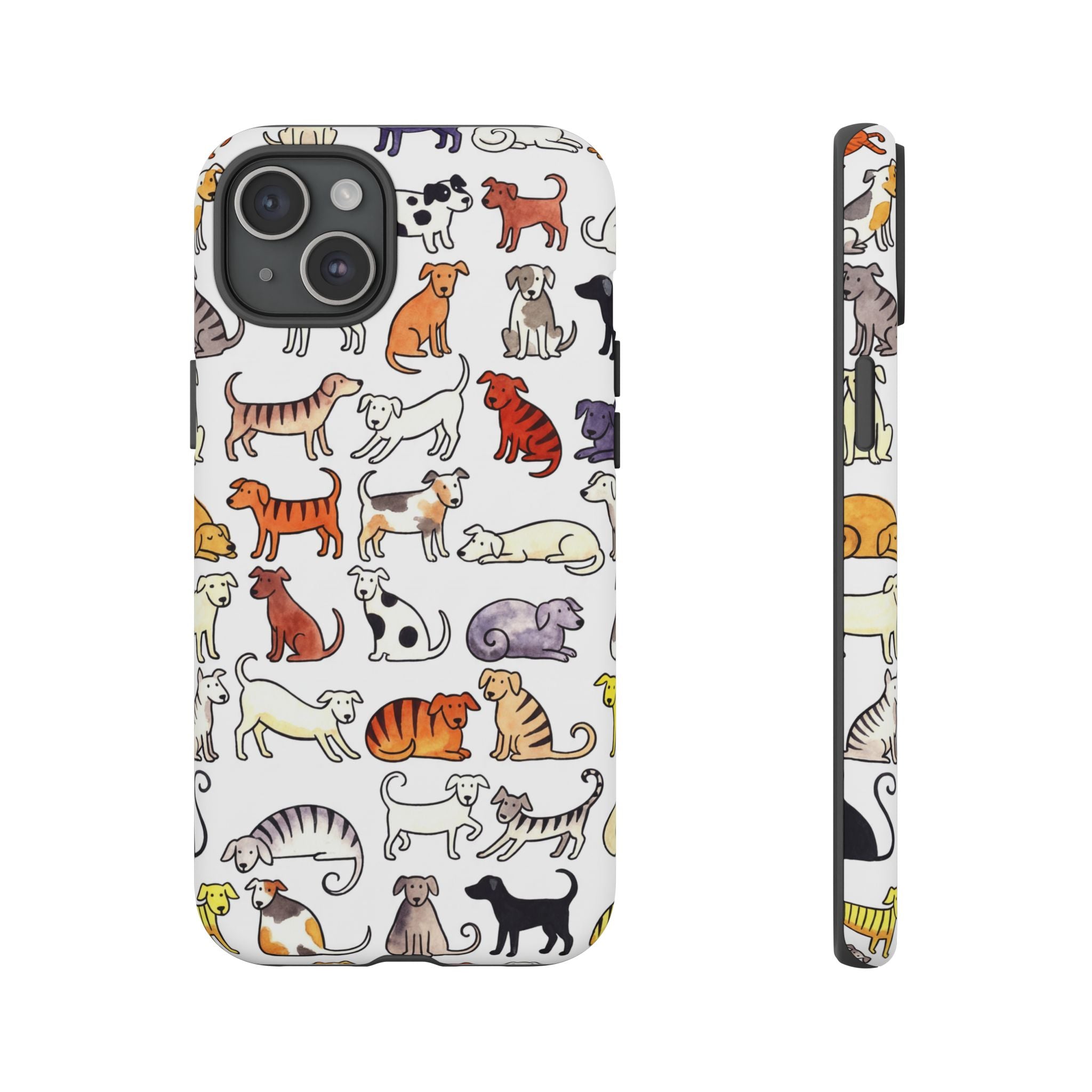 Dog Pattern iPhone Case | Cute Colourful Dogs