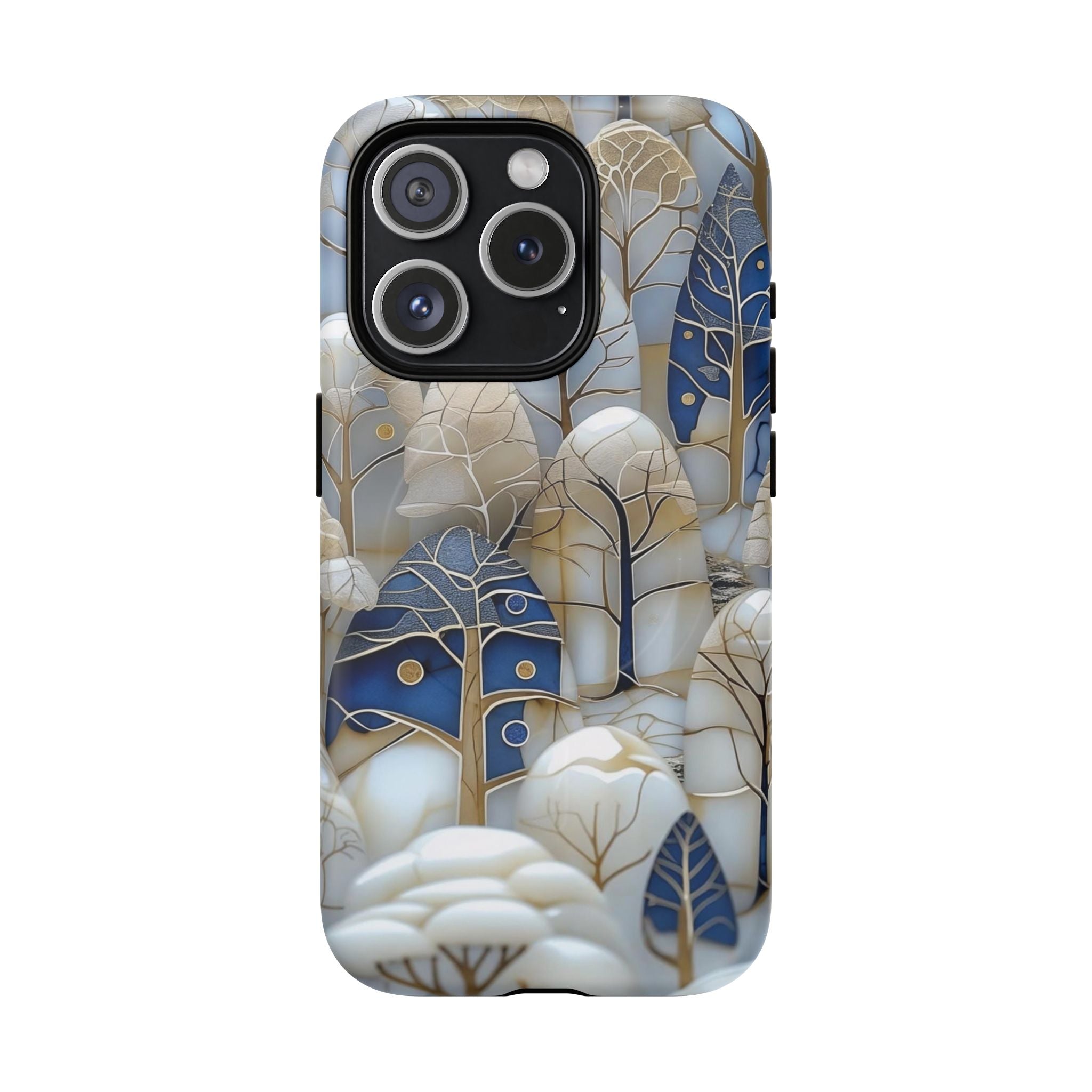 Blue Gold Forest Art MagSafe Case