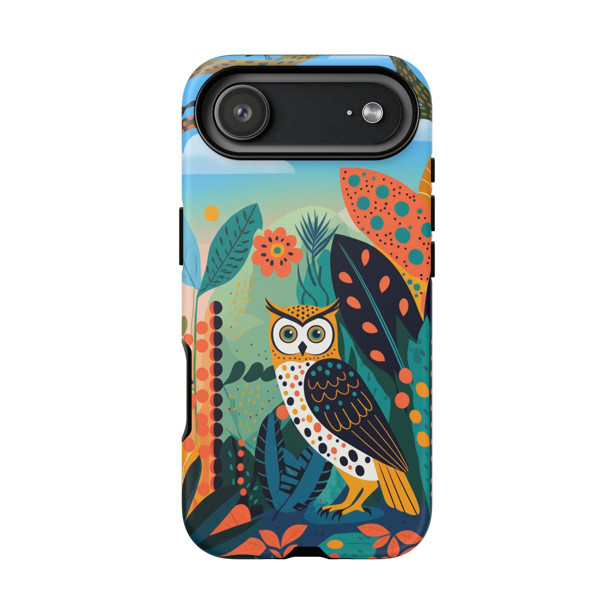 Botanical Forest Colourful Owl iPhone Case