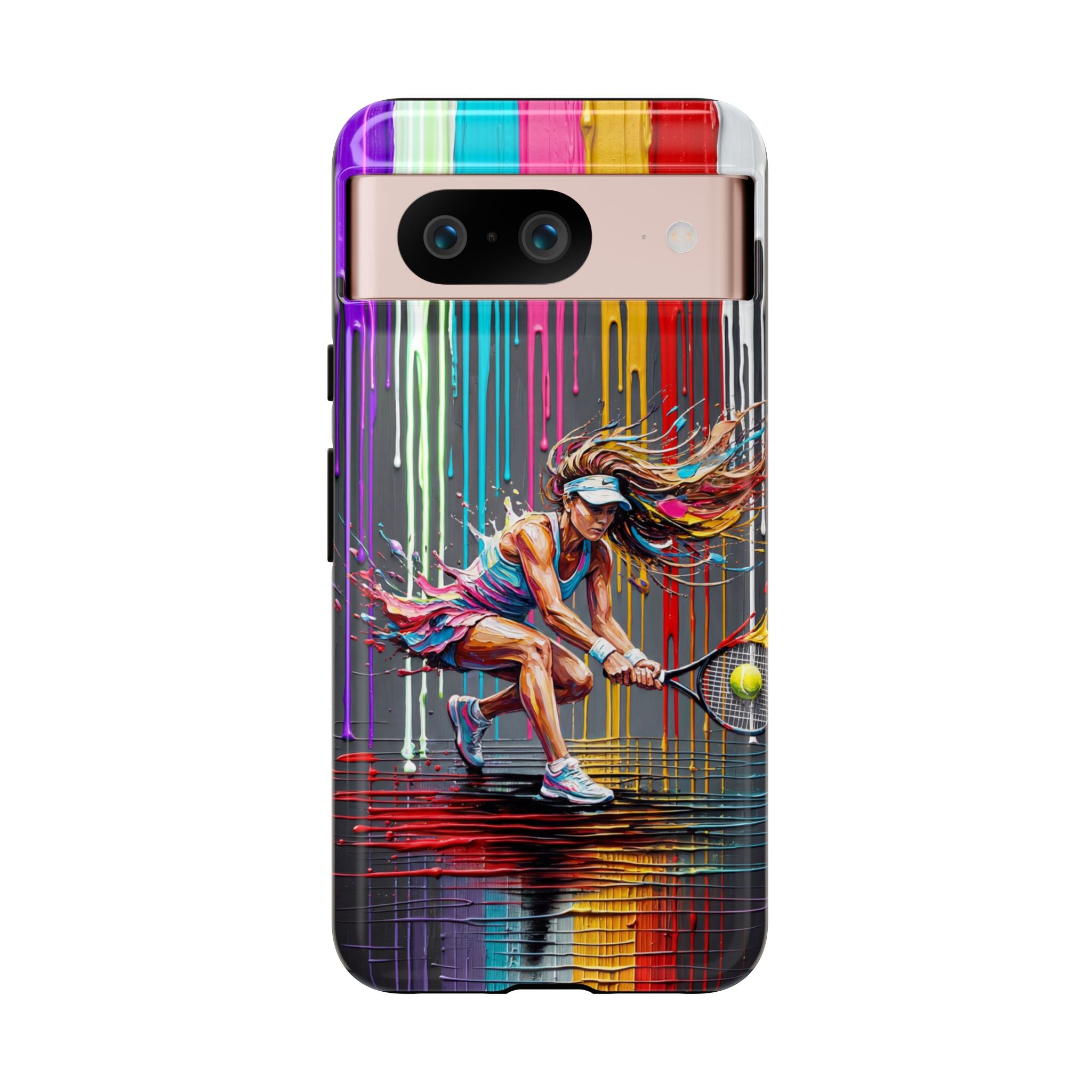 Colour Splash Tennis Google Pixel Phone Case | Vibrant Female Player Art