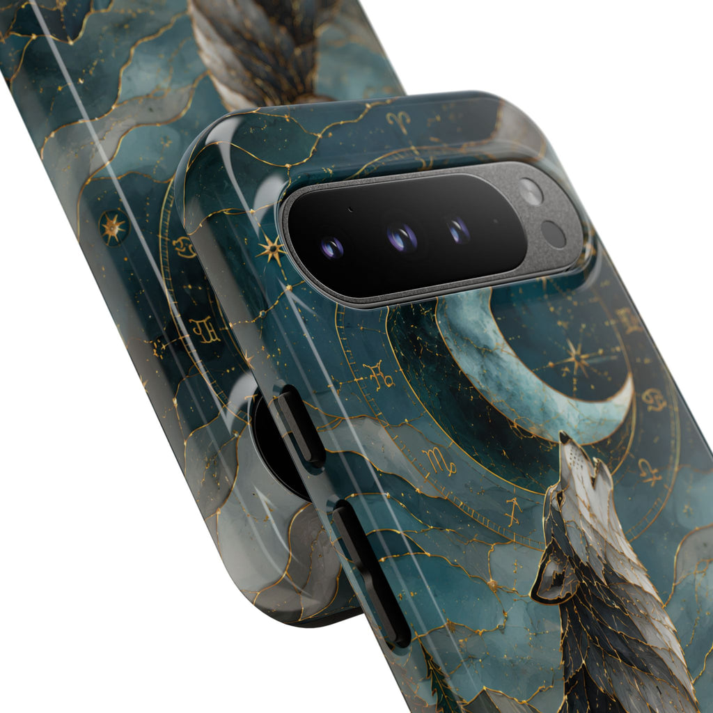 Wolf Moon Google Pixel Phone Case | Celestial Wolf Phone Case