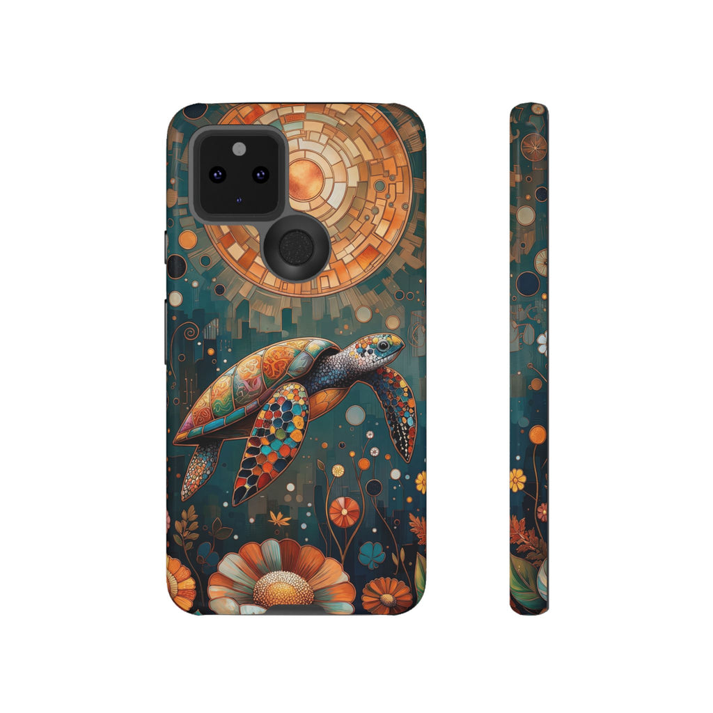 Sea Turtle Google Pixel Case | Artistic Floral Ocean Design