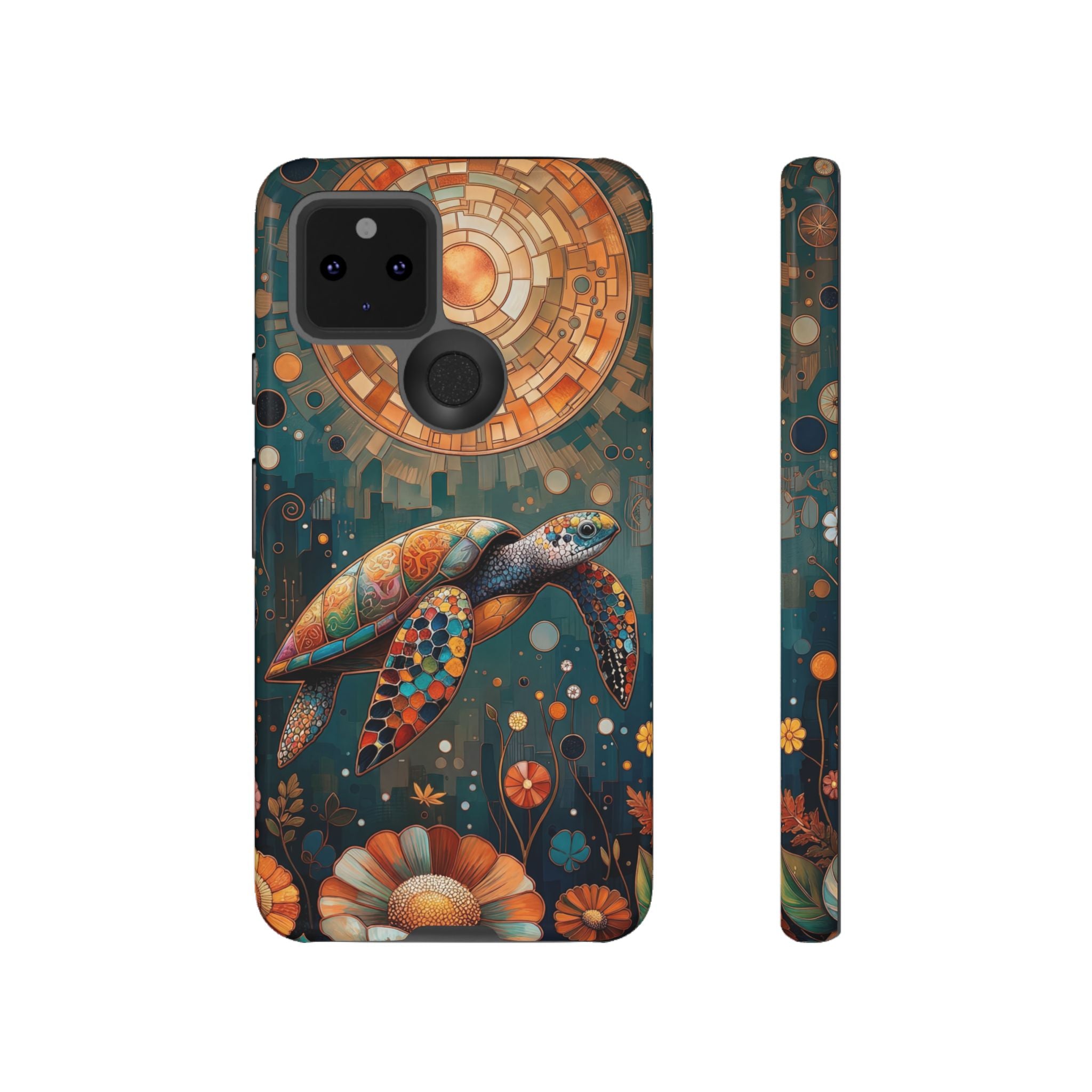 Sea Turtle Google Pixel Case | Artistic Floral Ocean Design