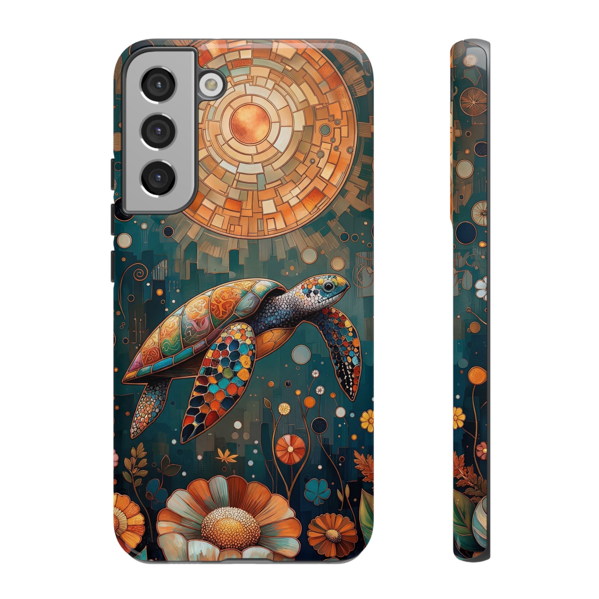 Colourful Mosaic Sea Turtle Samsung Galaxy Case