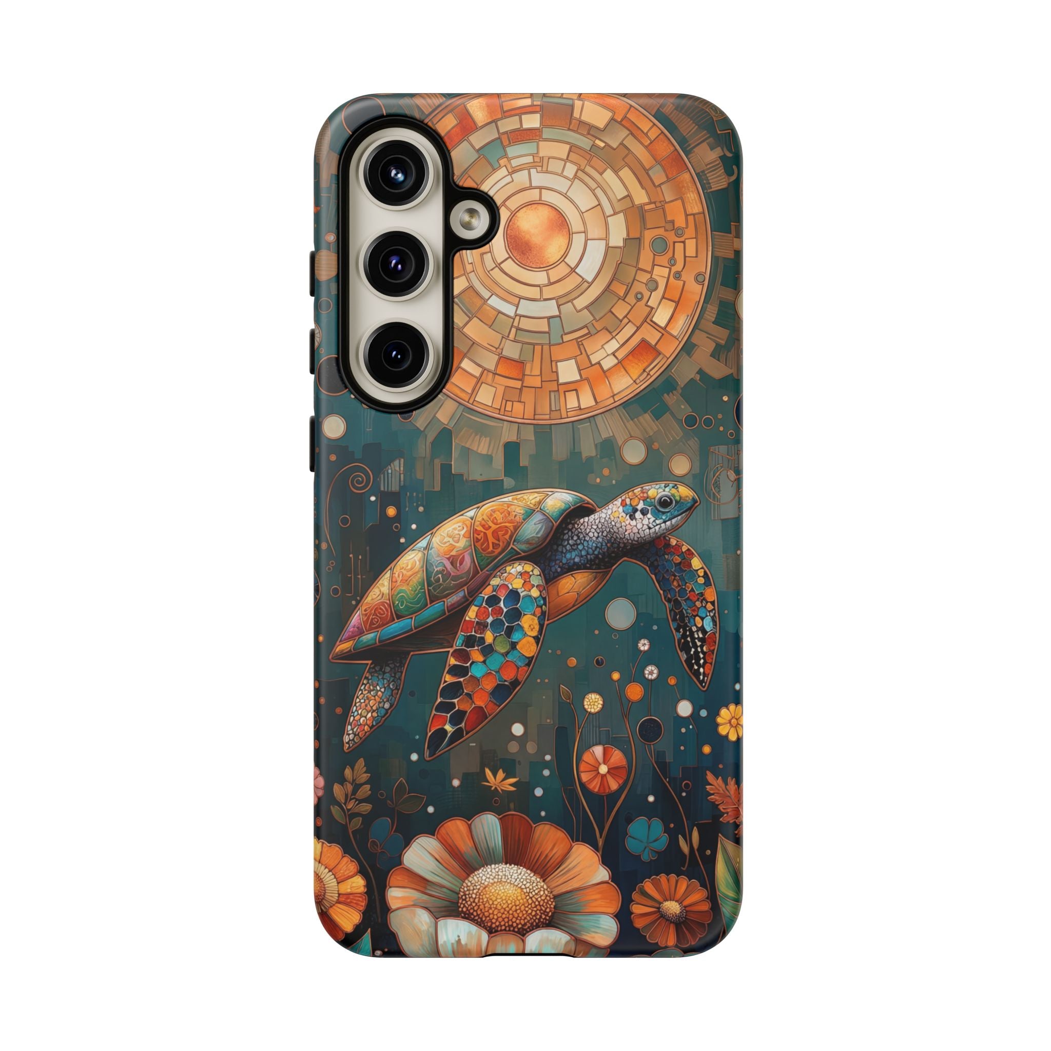 Colourful Mosaic Sea Turtle Samsung Galaxy Case
