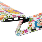 Cute Colorful Owls Google Pixel Phone Case | Cute Owl Pattern Tough Case