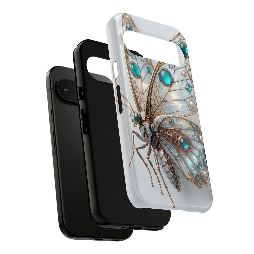 Butterfly Gem Phone Case — Steampunk Teal Jewel Google Galaxy Case