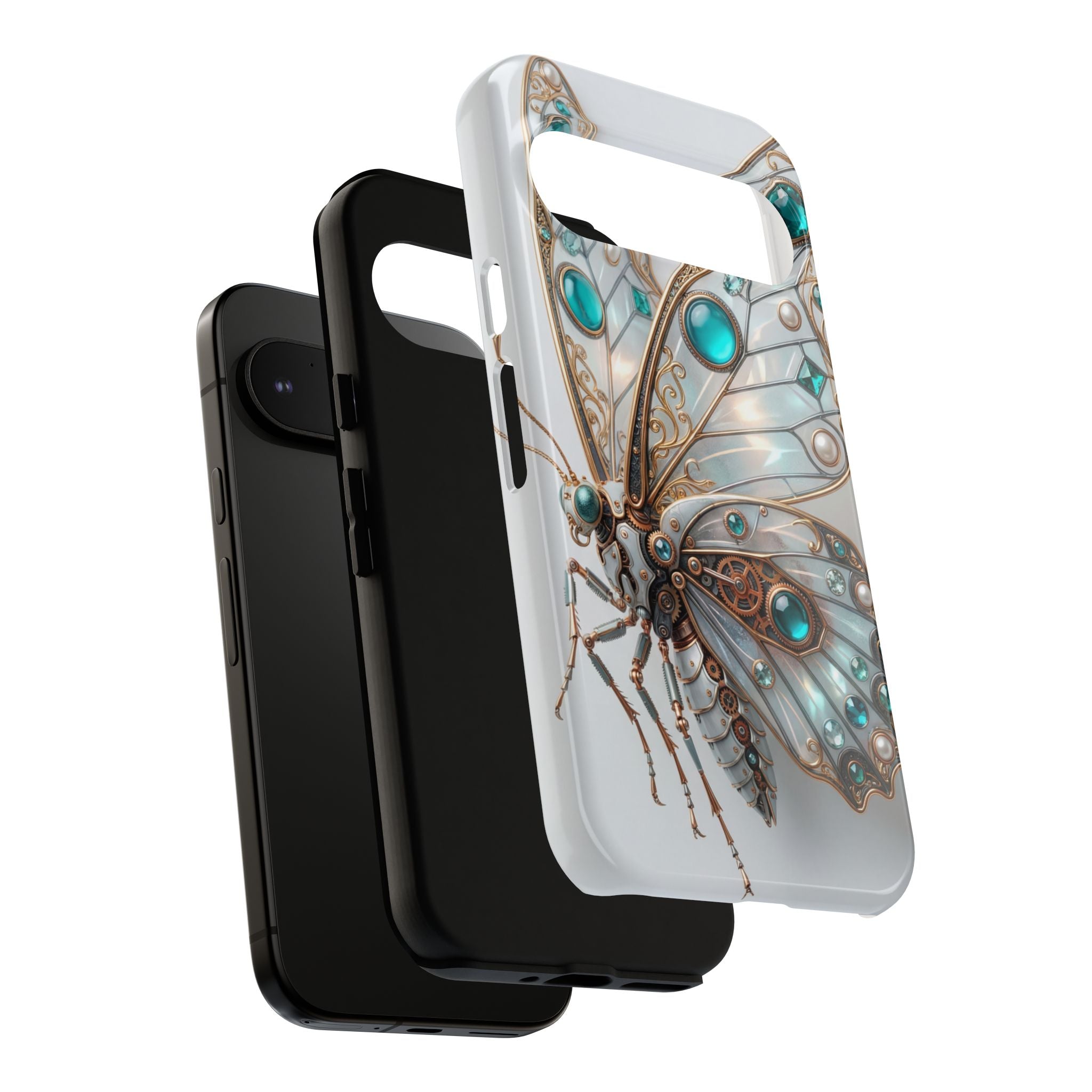Butterfly Gem Phone Case — Steampunk Teal Jewel Google Galaxy Case