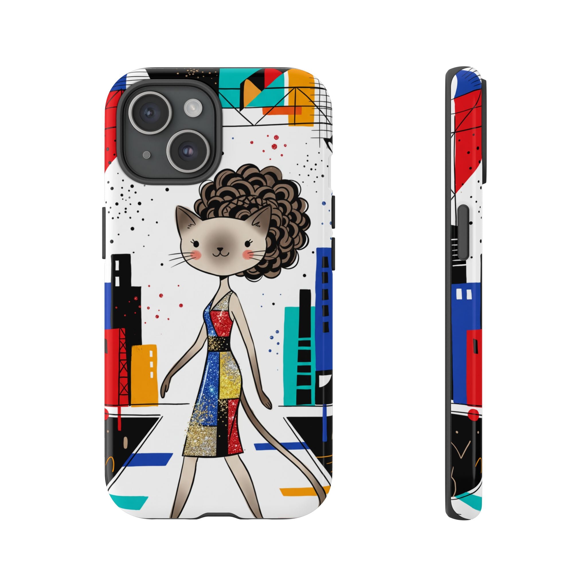 Catwalk City iPhone Case | Cute Fashion Cat