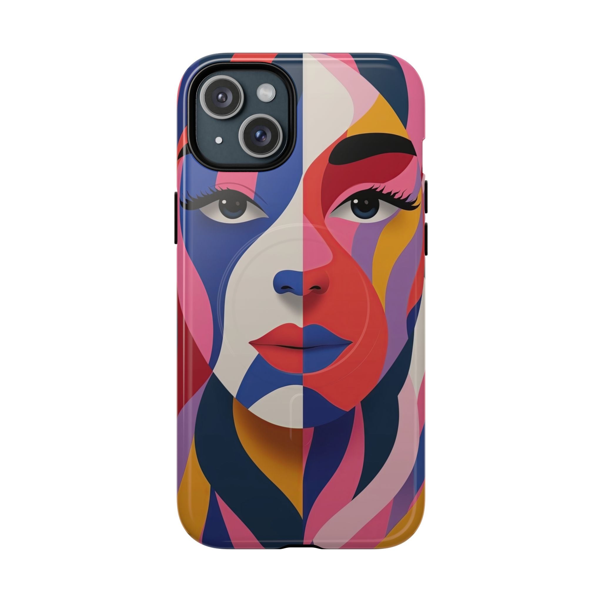 Abstract Colourful Face MagSafe iPhone Case | Vibrant Pop Art