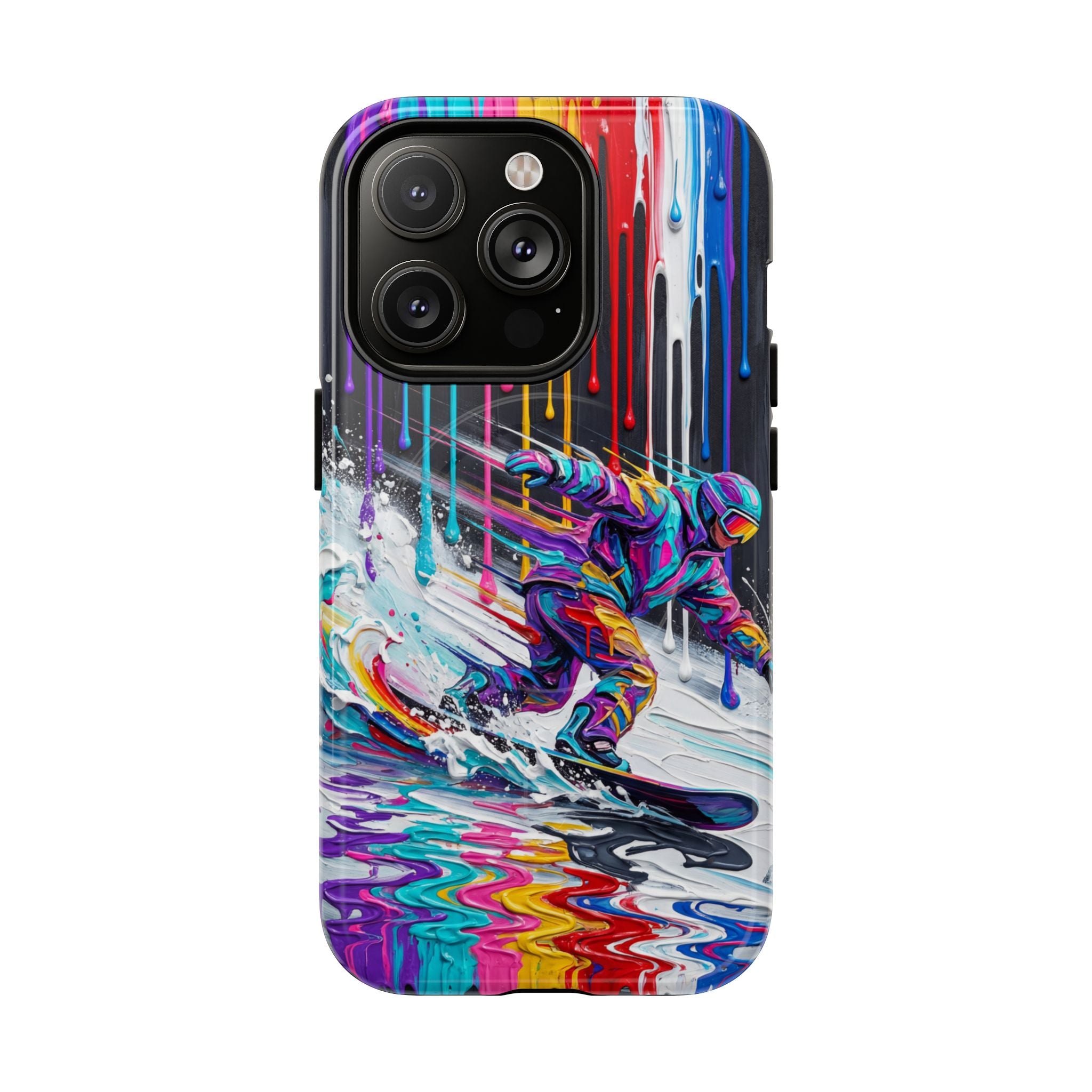 Colourful Snowboarder Art MagSafe iPhone Case