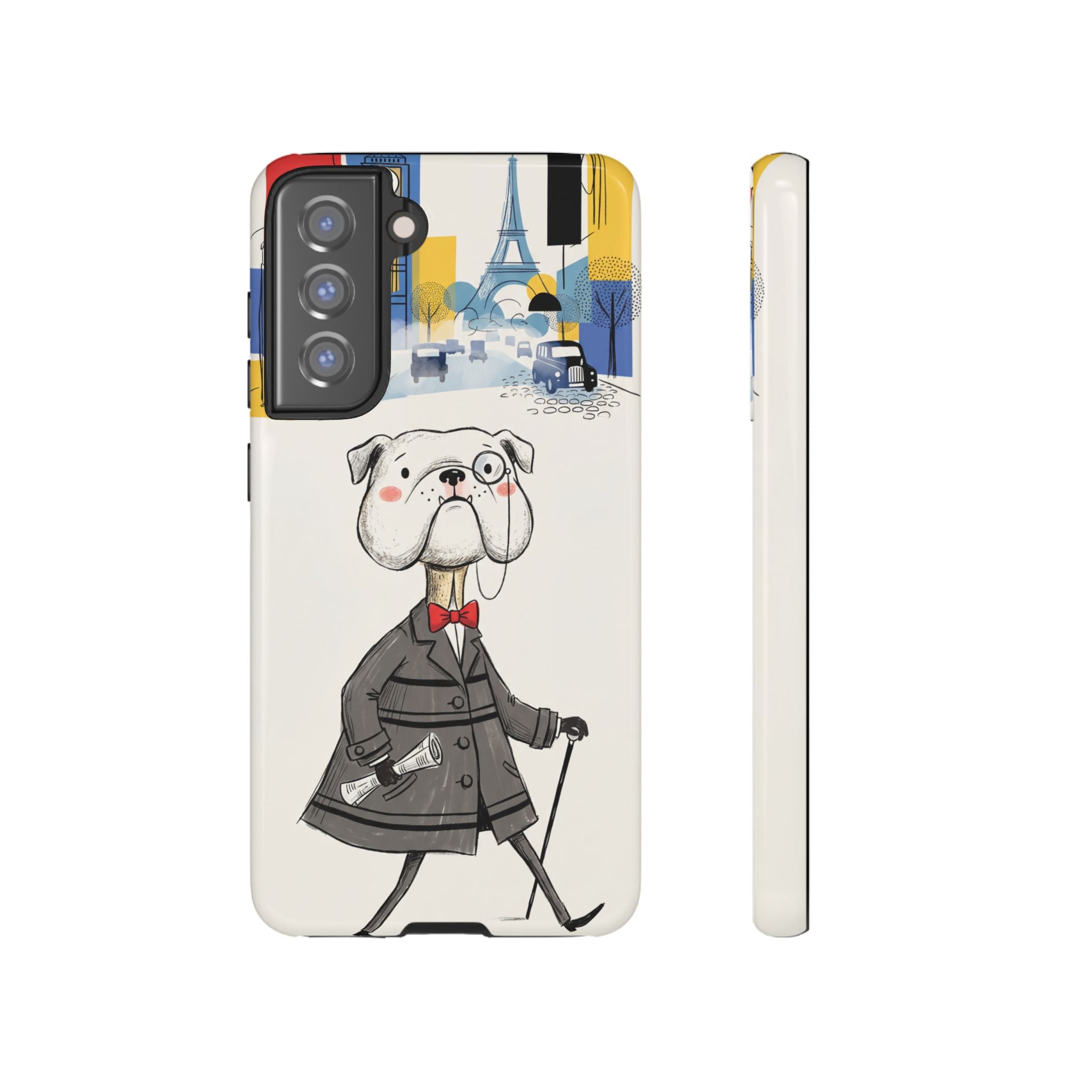 Vintage Dapper Gentleman Bulldog Samsung Galaxy Phone Case