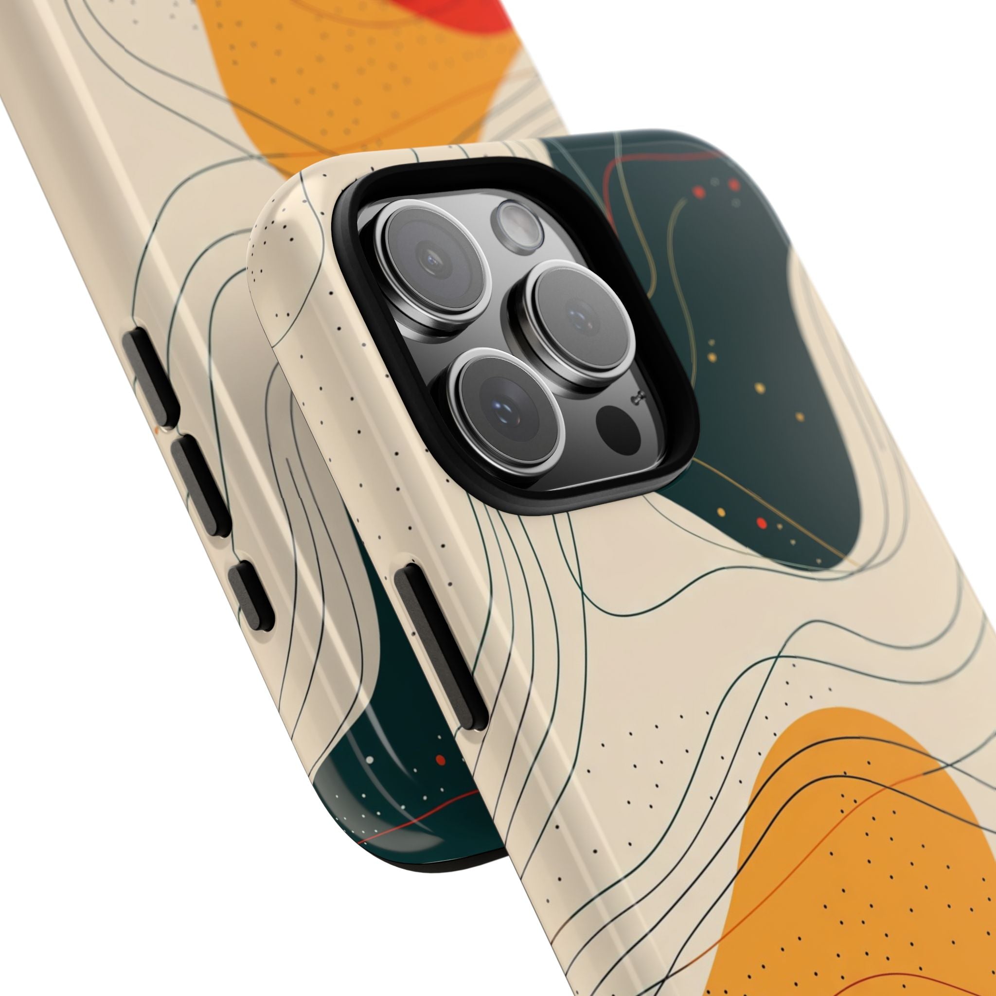 Abstract Retro Waves iPhone Case | Colourful Modern Art