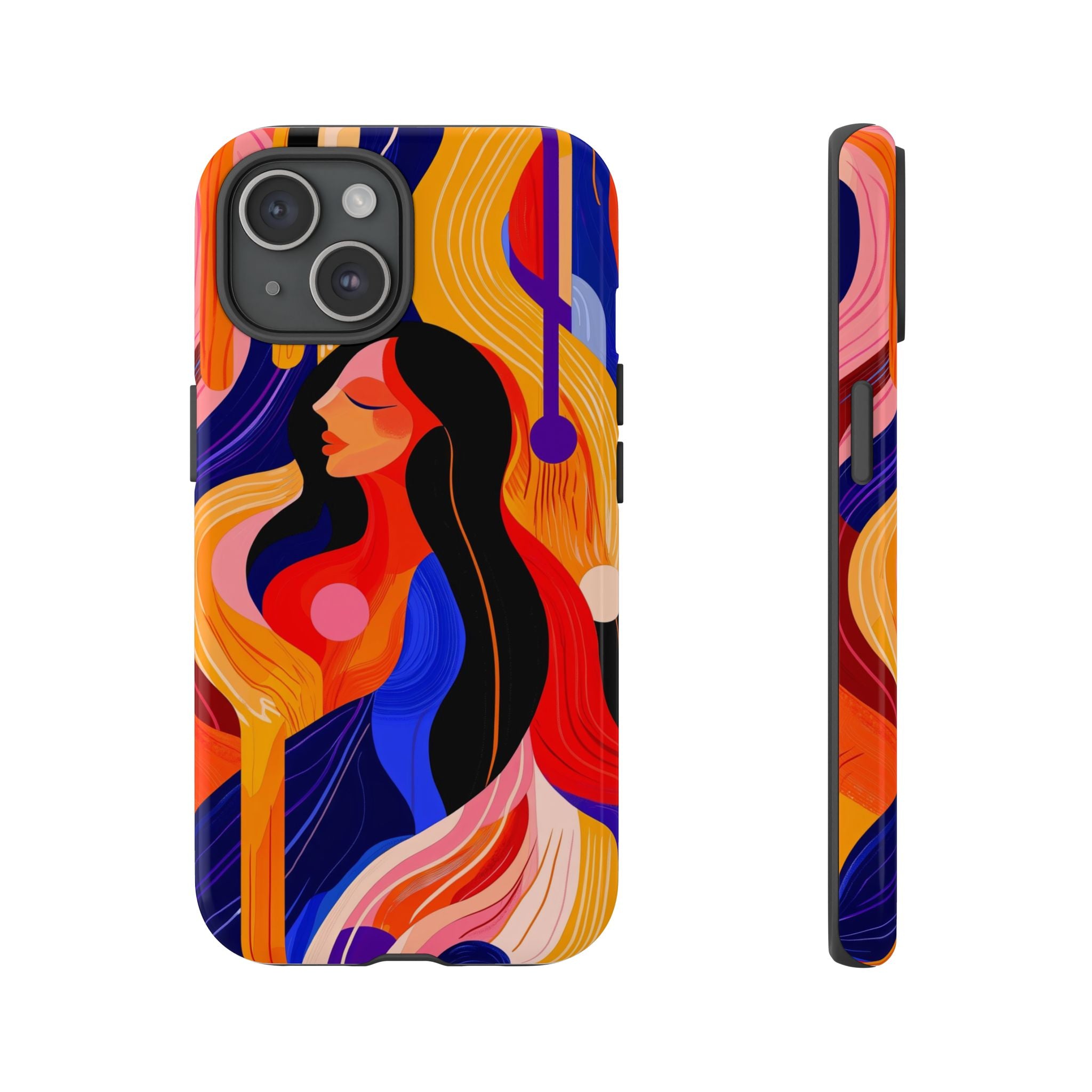 Abstract Colourful Woman iPhone Tough Case | Vibrant Artistic