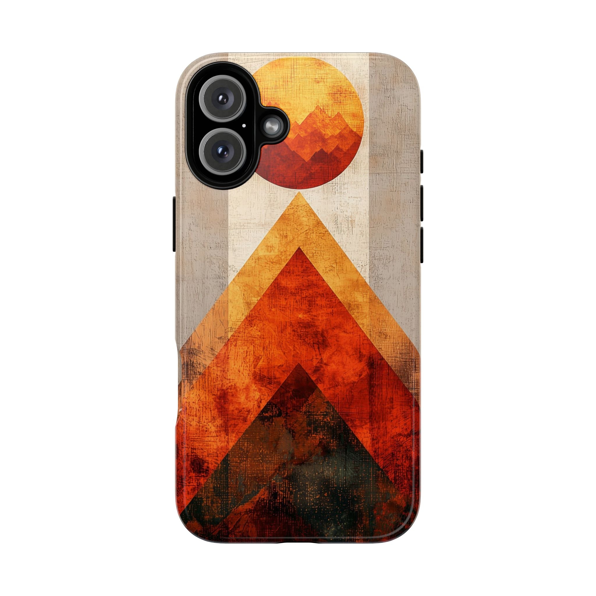 Retro Geometric Sunset iPhone Case