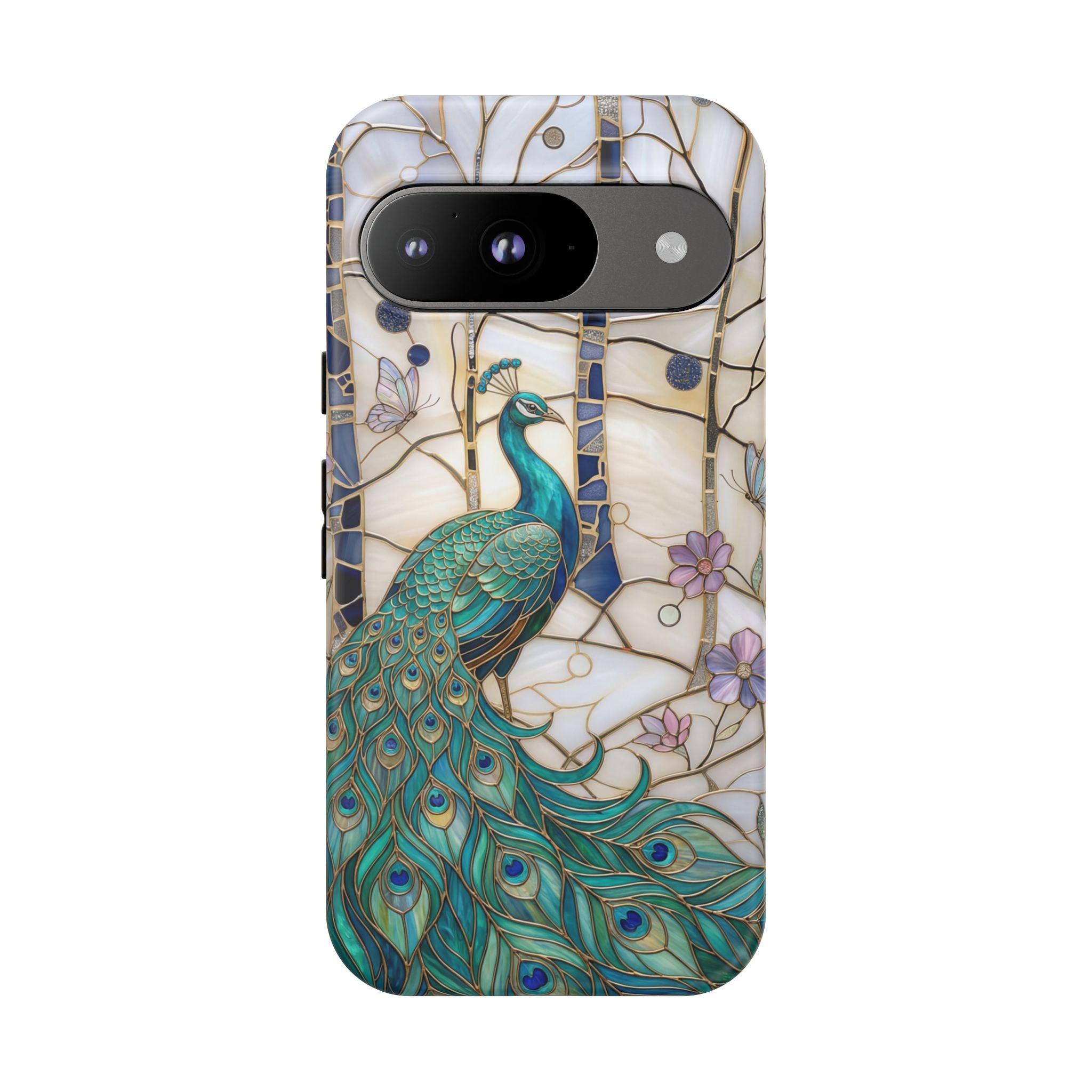 Peacock Stained Glass Google Pixel Case