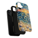 Sunset Ocean Waves MagSafe iPhone Case — Van Gogh‑Style Beach Waves with Shells