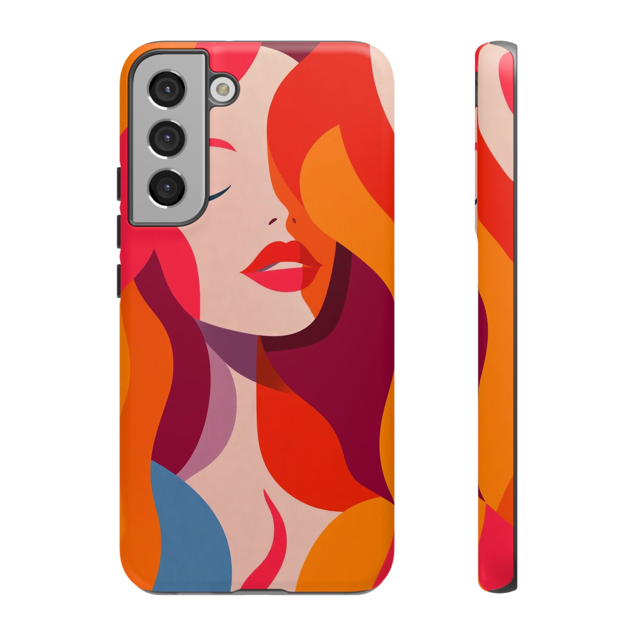Retro Pop Art Woman Samsung Galaxy Case | Bold Colourful Abstract Portrait