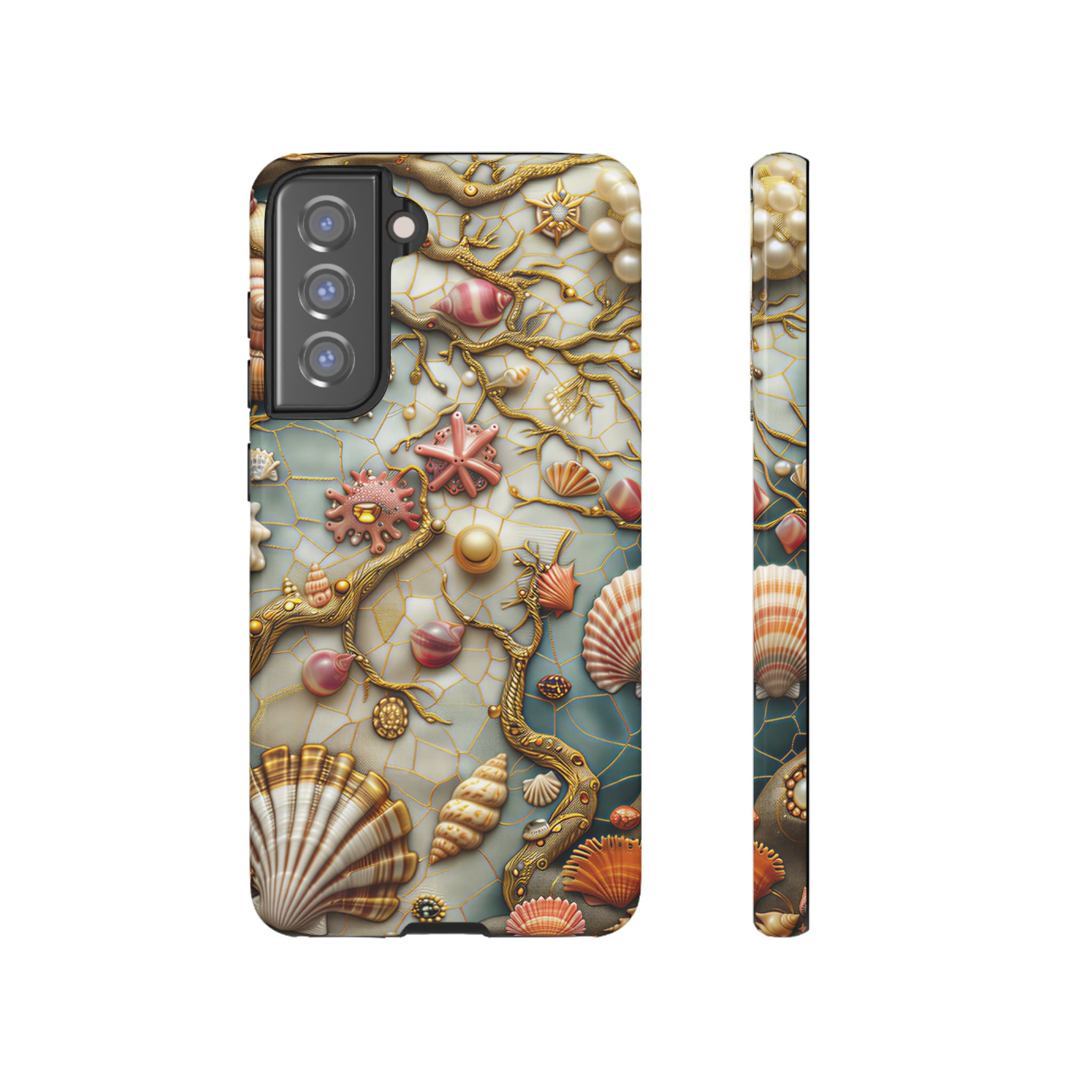 Decorative Seashell & Pearl Beach Design Samsung Galaxy Case