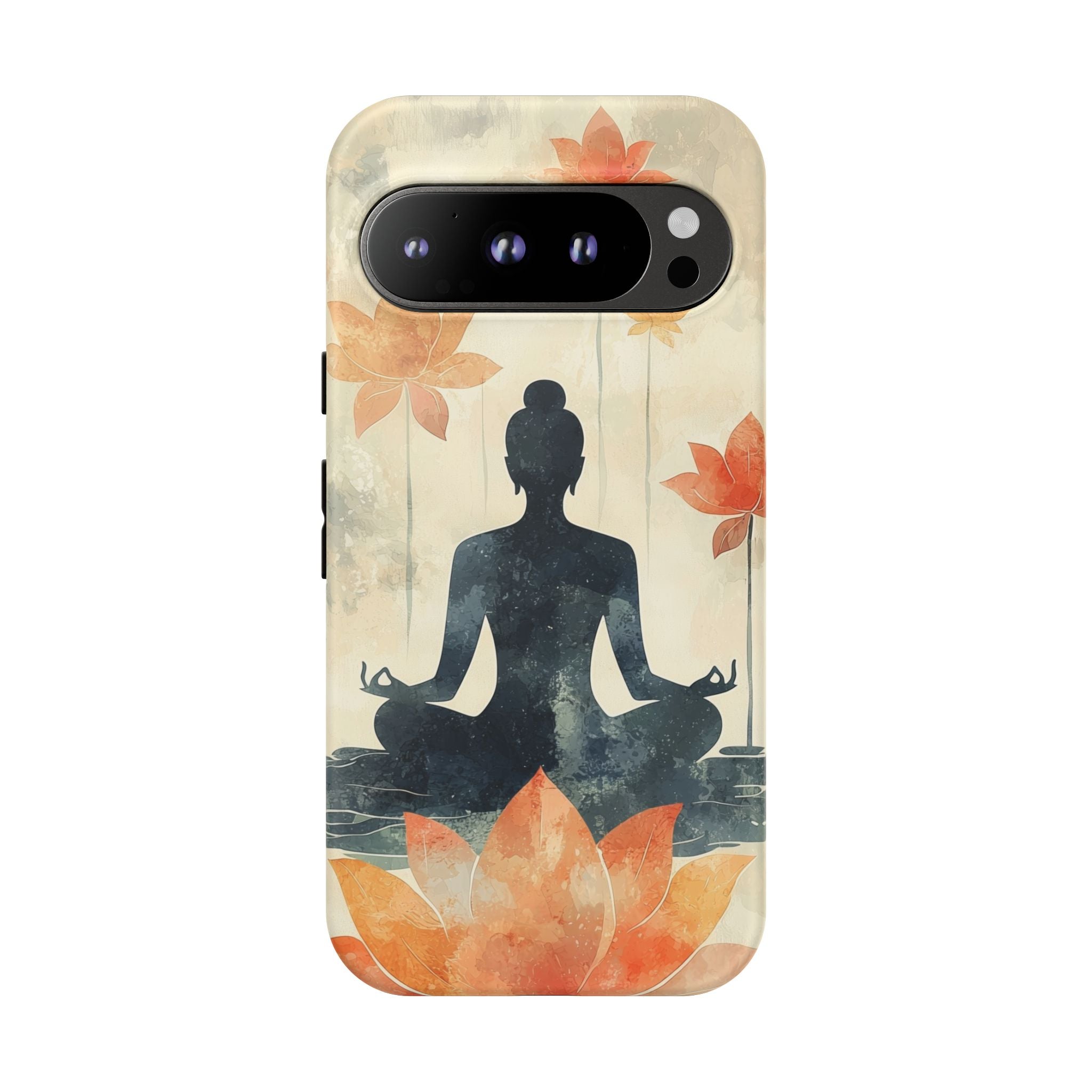 Yoga Lotus Google Pixel Case | Meditative Silhouette