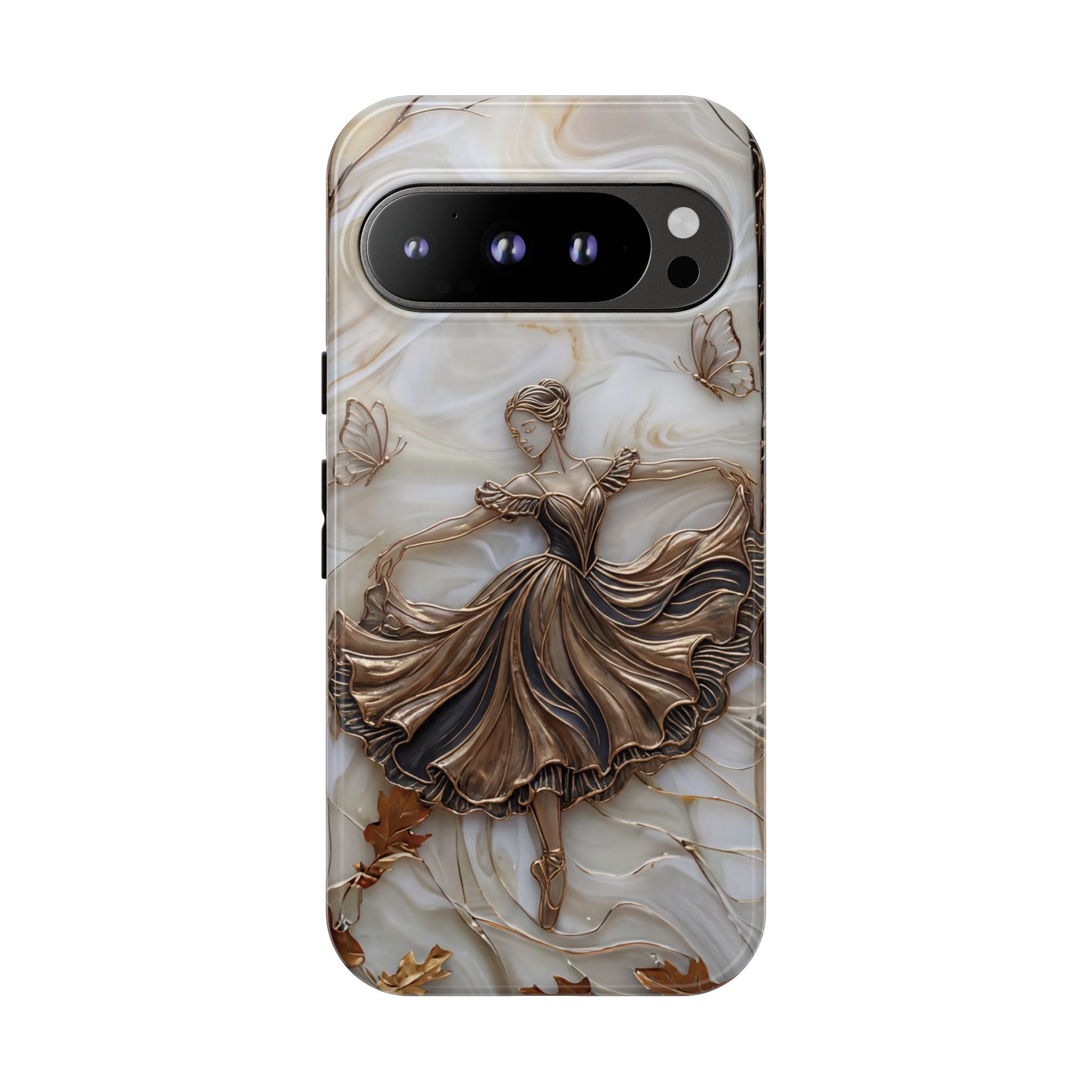Elegant Bronze Ballerina Dance Design Google Pixel Case